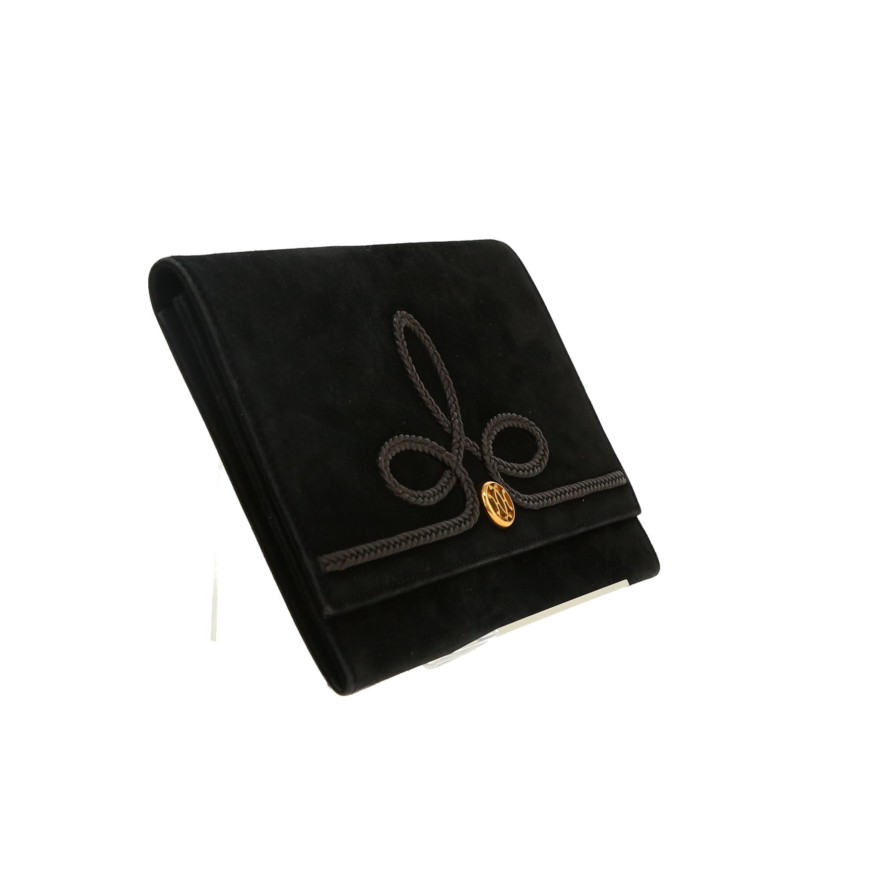 Hermès  Vintage pouch  in black doblis calfskin