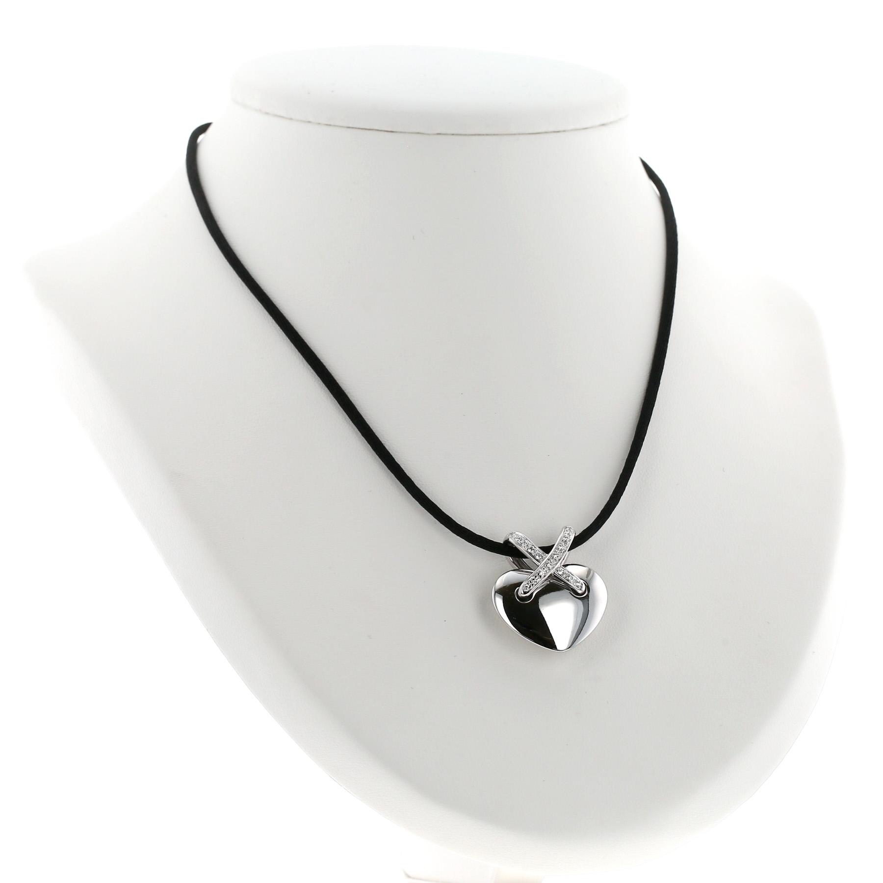 Ciondolo Chaumet Lien modello grande in oro bianco e diamanti