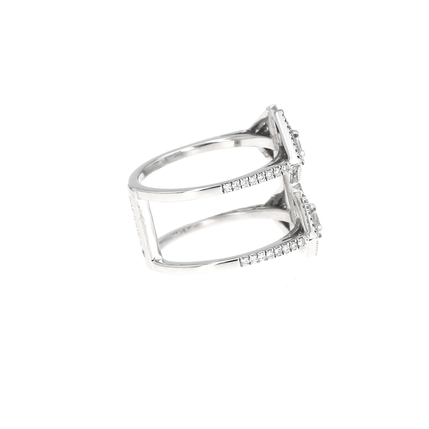 Open Messika Théa ring in white gold and diamonds
