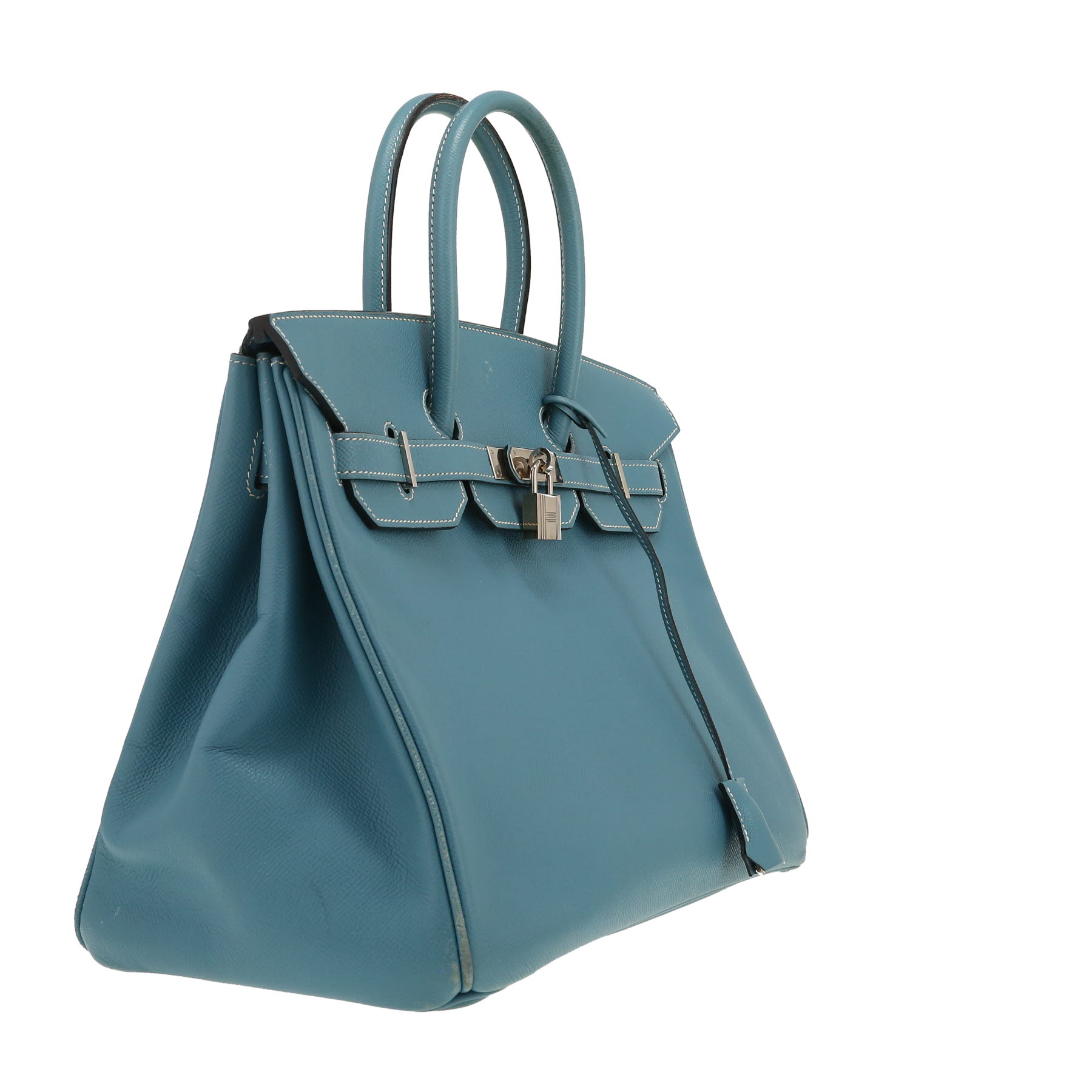 Sac à main Hermès  Birkin 35 cm en cuir epsom bleu-jean