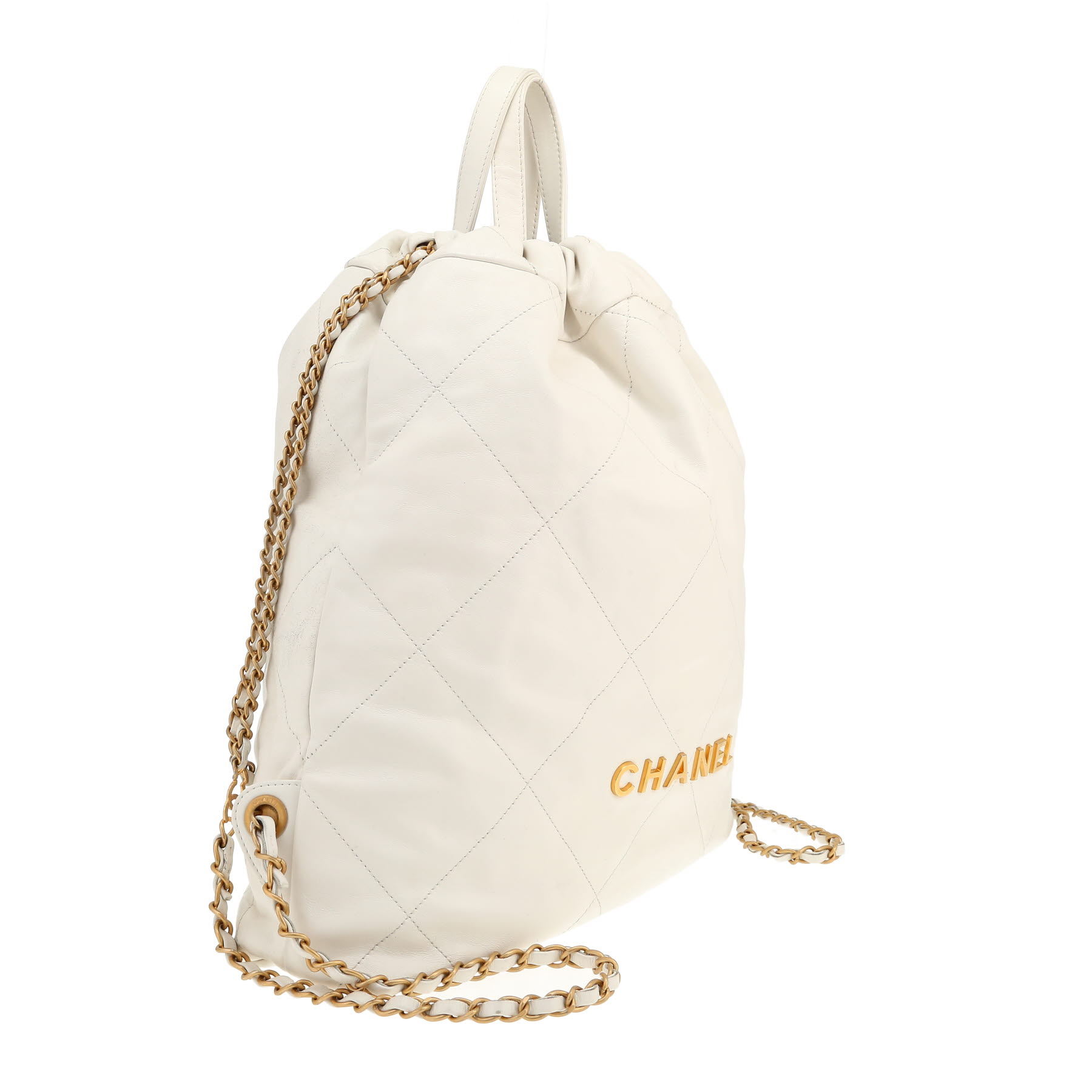 Zaino Chanel  22 in pelle bianca