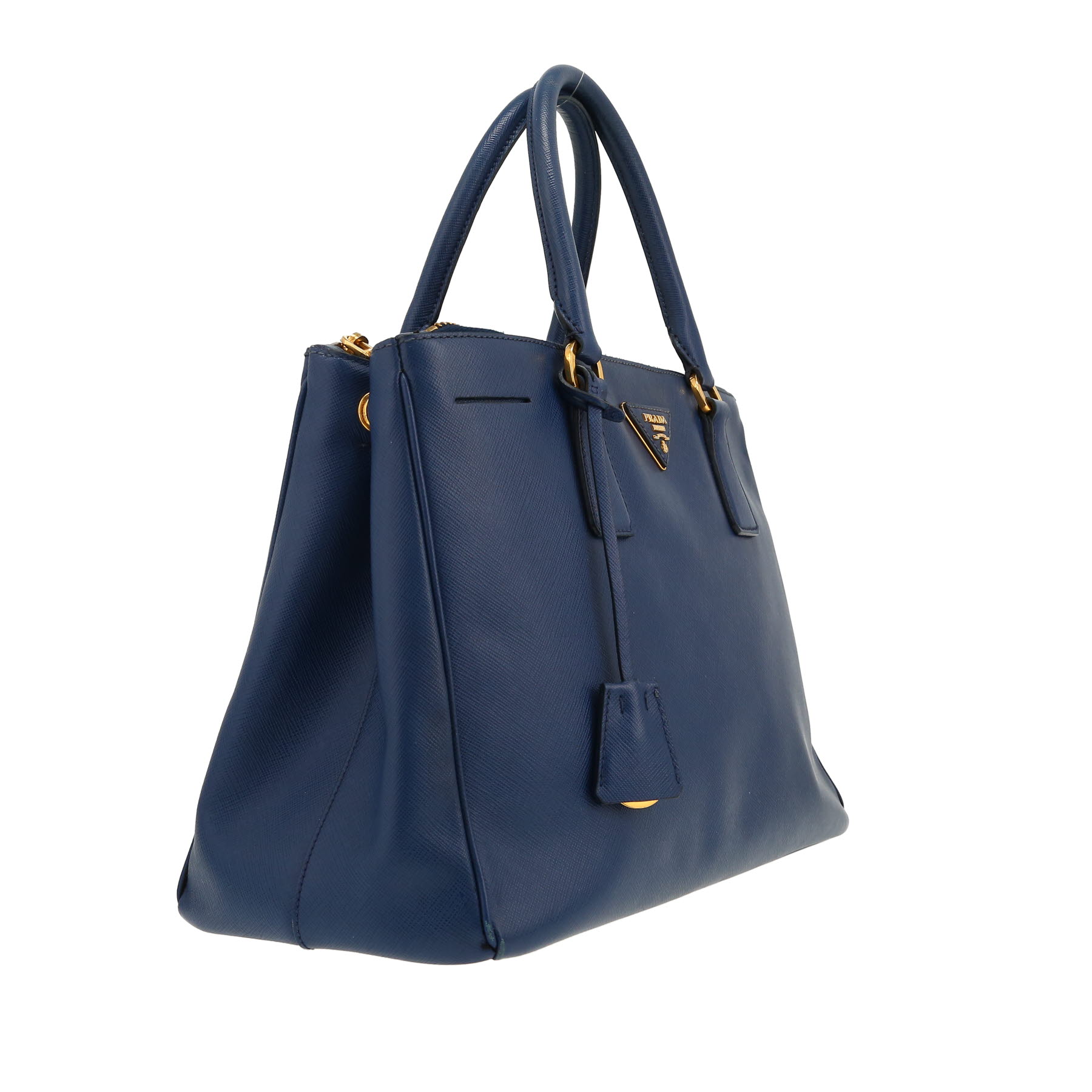 Prada  Galleria handbag  in blue leather saffiano