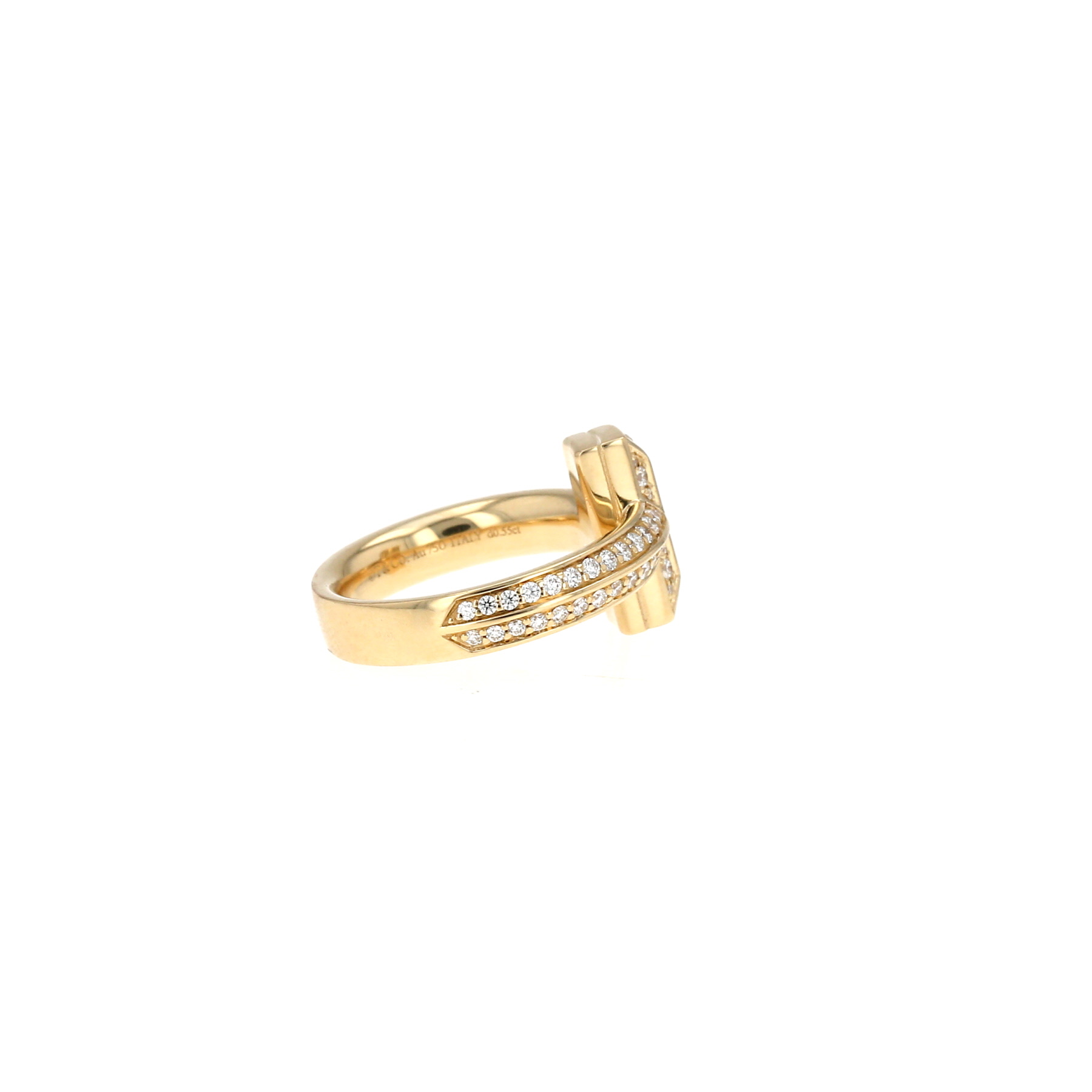 Anello Tiffany & Co T1 modello grande in oro giallo e diamanti