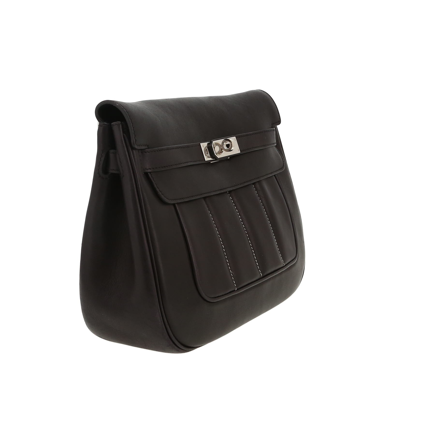 Sac bandoulière Hermès  Berline en cuir Swift noir