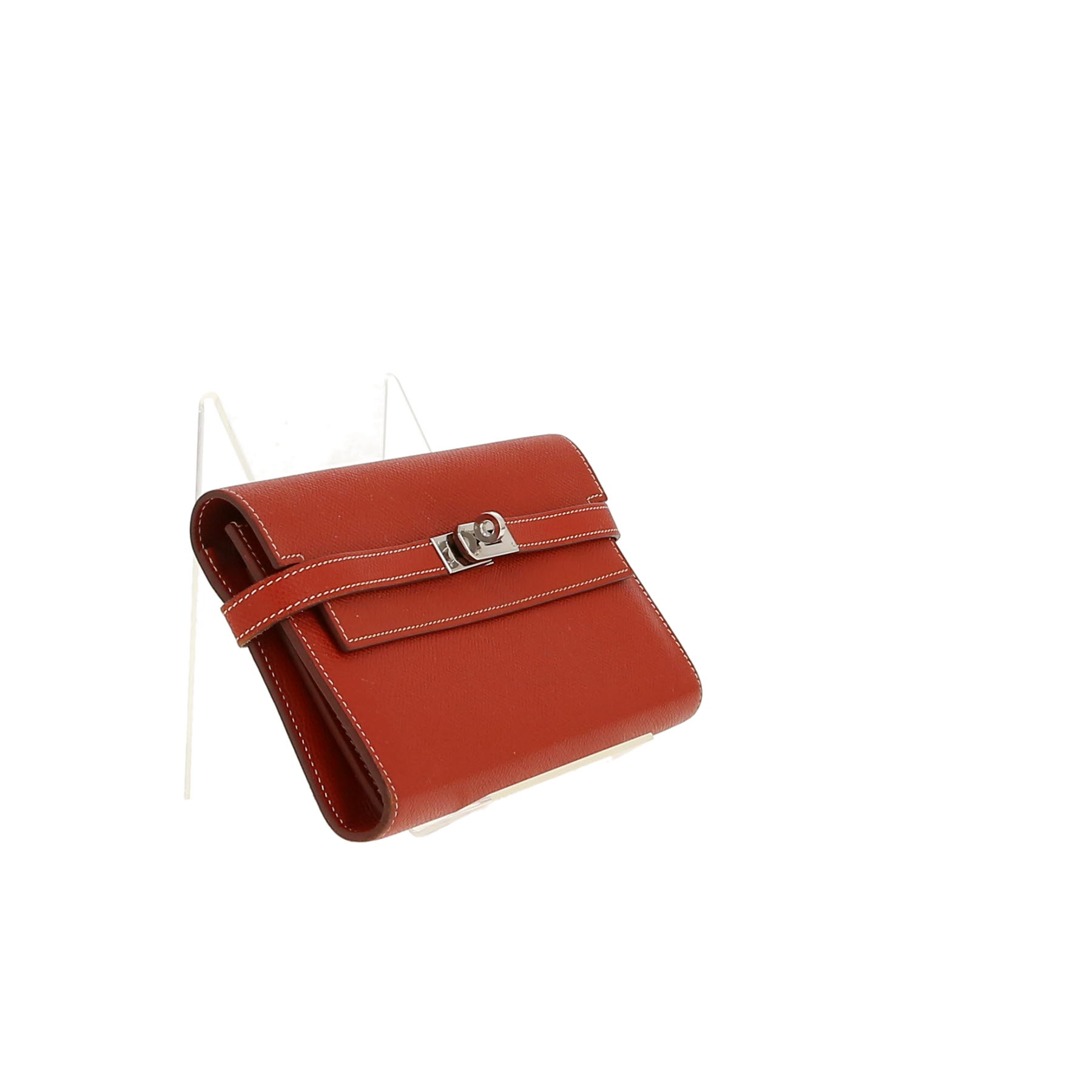 Portefeuille Hermès  Kelly wallet en cuir epsom rouge-brique