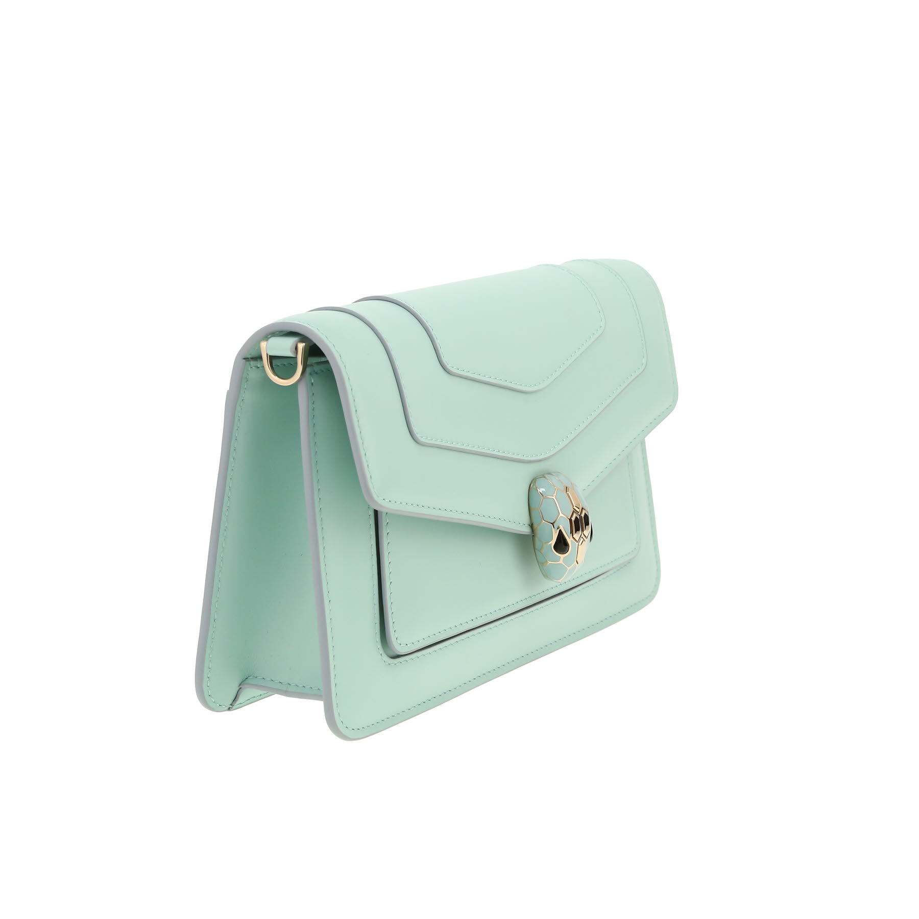 Bulgari  Serpenti Forever handbag  in Bleu Pale leather