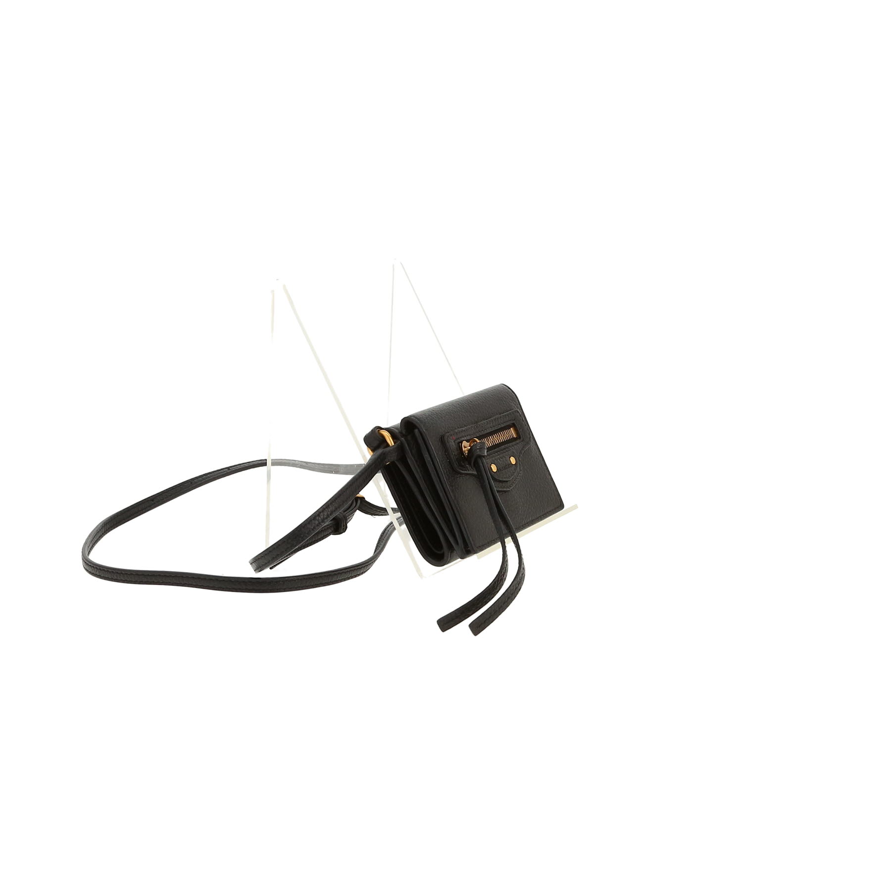 Balenciaga  Neo Classic mini  shoulder bag  in black grained leather