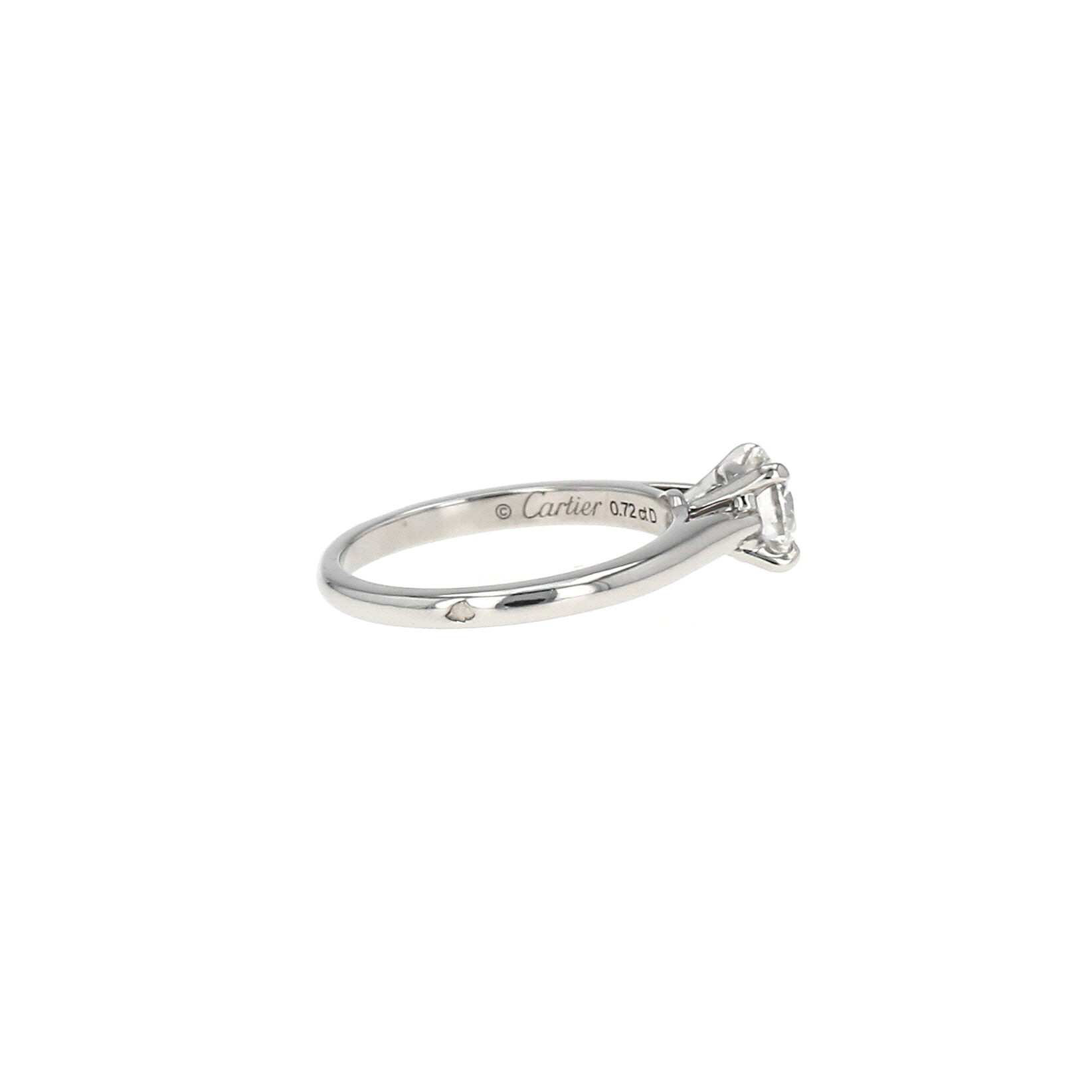 Cartier 1895 solitaire ring in platinium and diamond