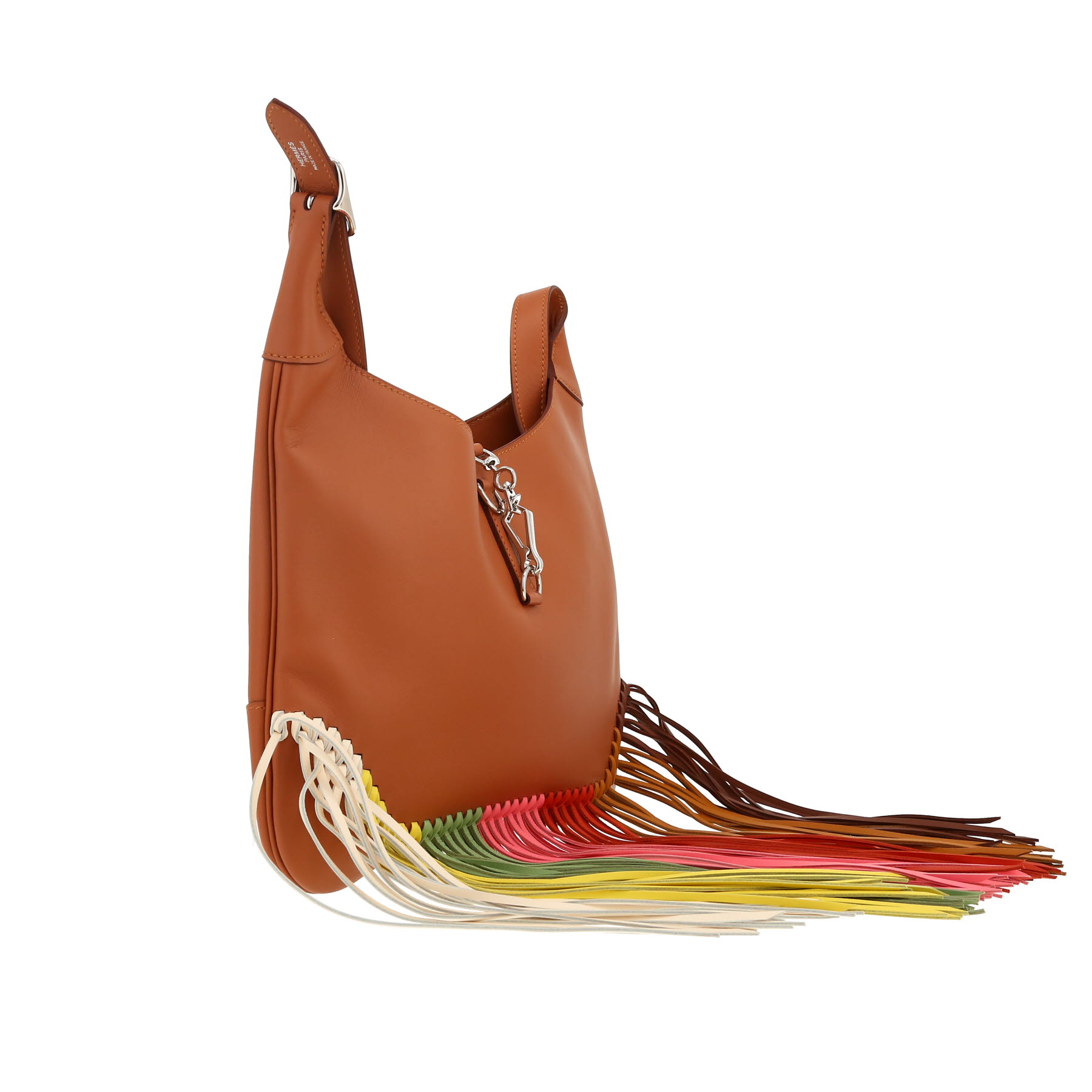 Hermès  Trim Anate handbag  in gold Swift leather  and multicolor leather
