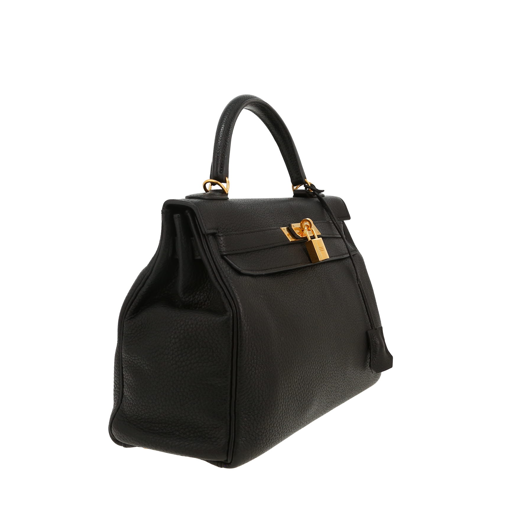 Hermès  Kelly 32 cm handbag  in black togo leather