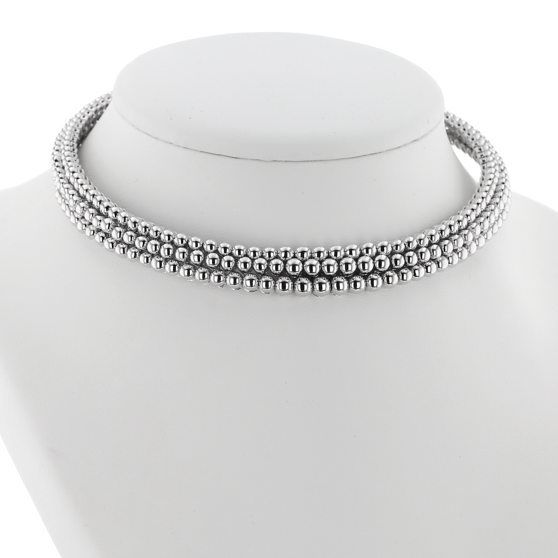 Collar ajustado semirrígido Boucheron Grains de Raisins de oro blanco