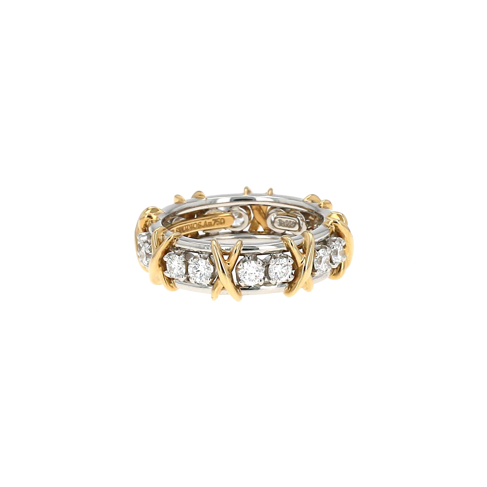 Tiffany 
Co Sixteen Stones ring in platinium, yellow gold and diamonds