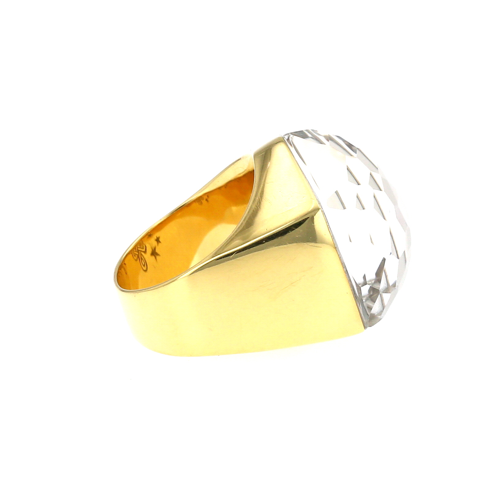 H. Stern  ring in yellow gold and rock crystal