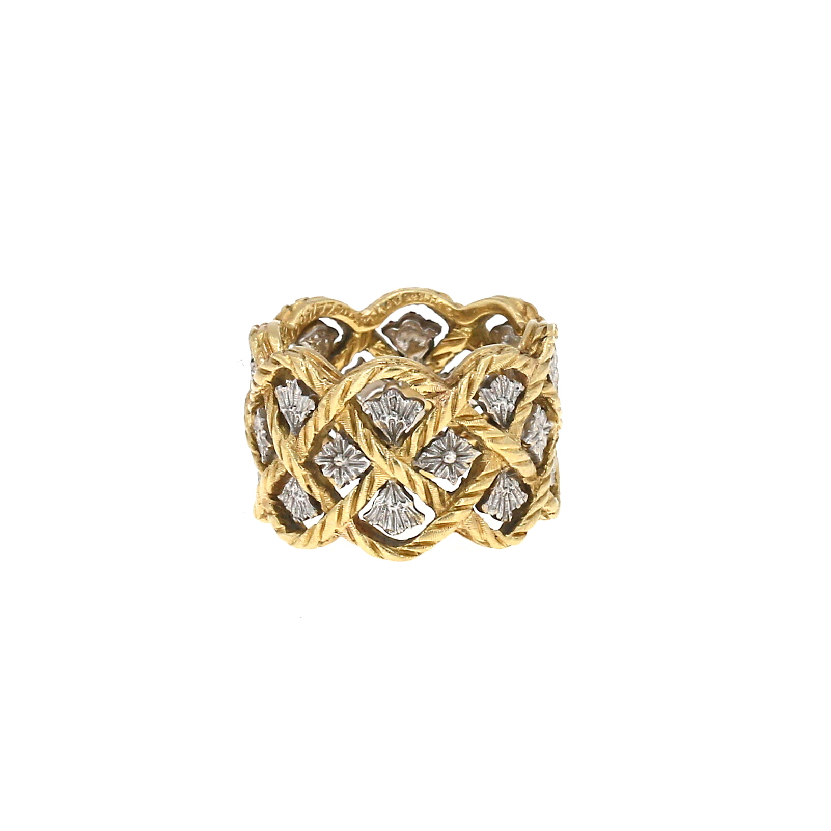 Buccellati Etoilée ring in yellow gold and white gold