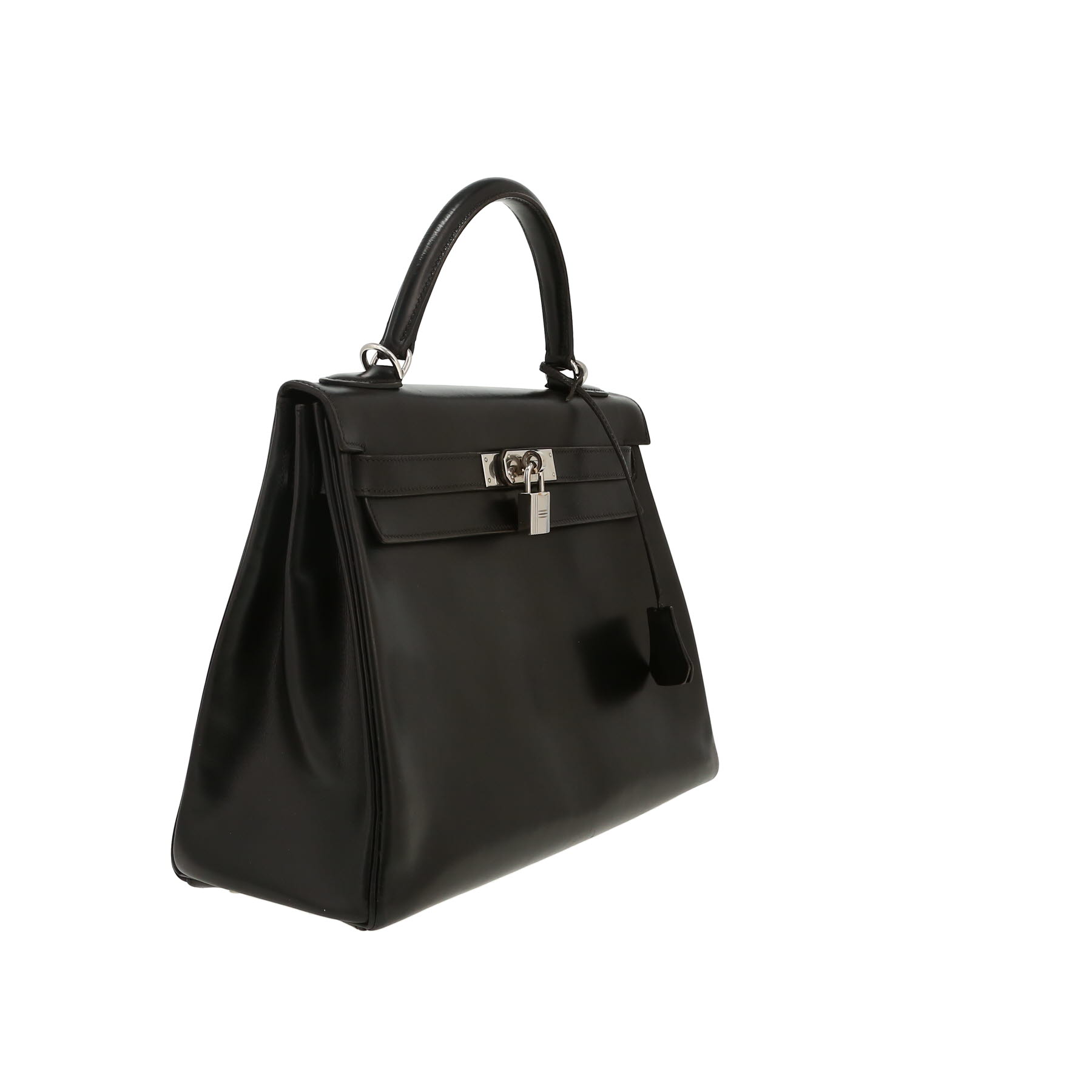 Hermès  Kelly 32 cm handbag  in black box leather