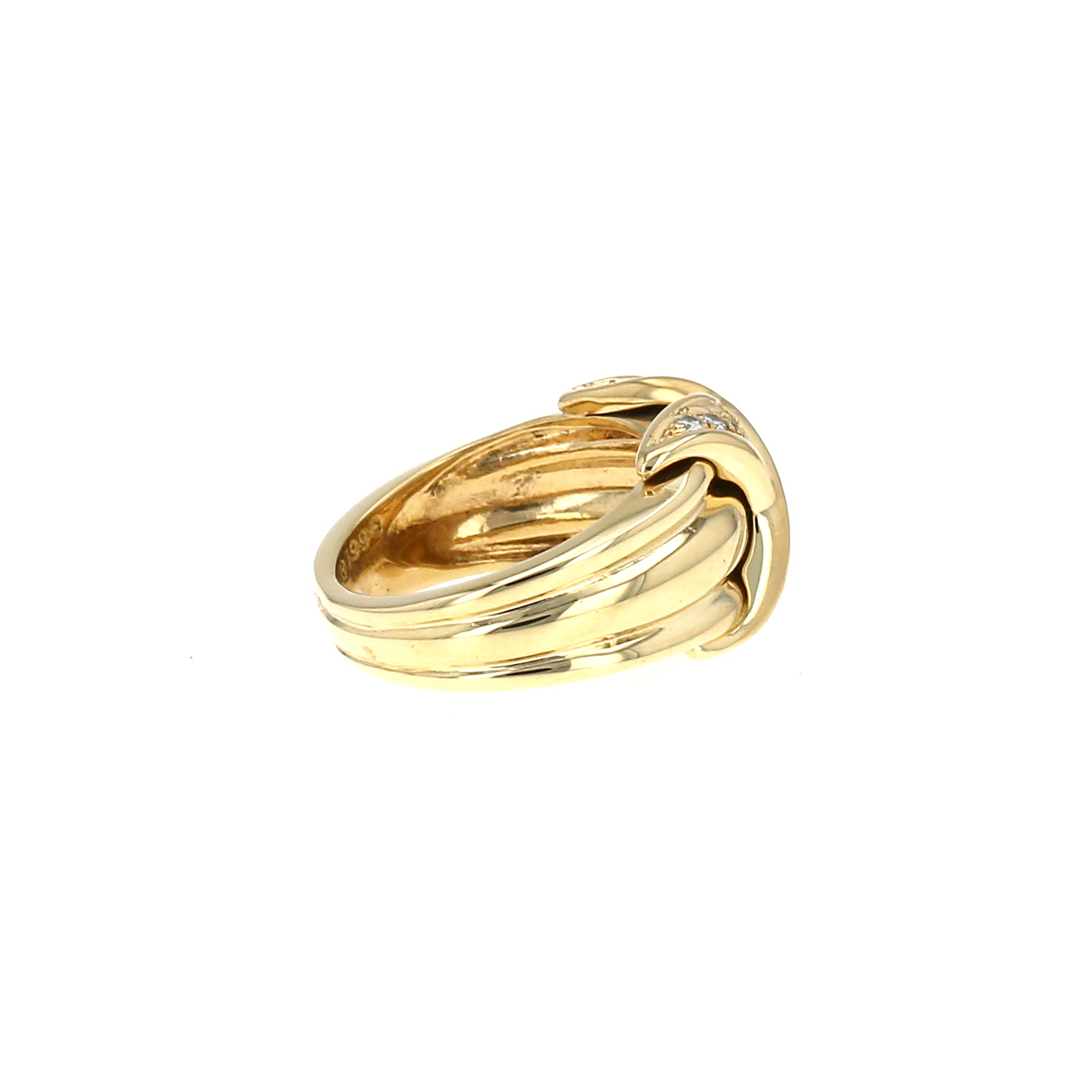 Tiffany 
Co Rope ring in yellow gold and diamonds