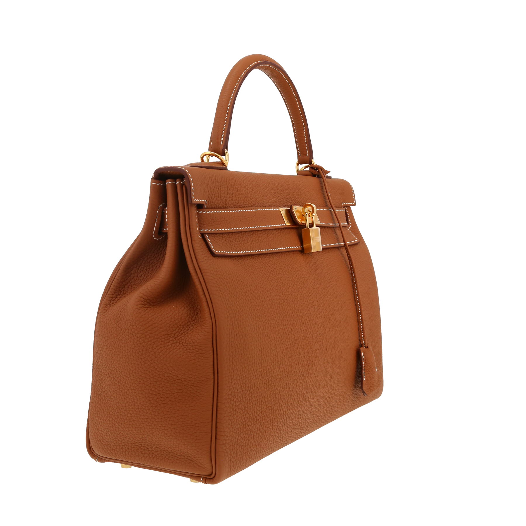 Hermès  Kelly 32 cm handbag  in gold togo leather