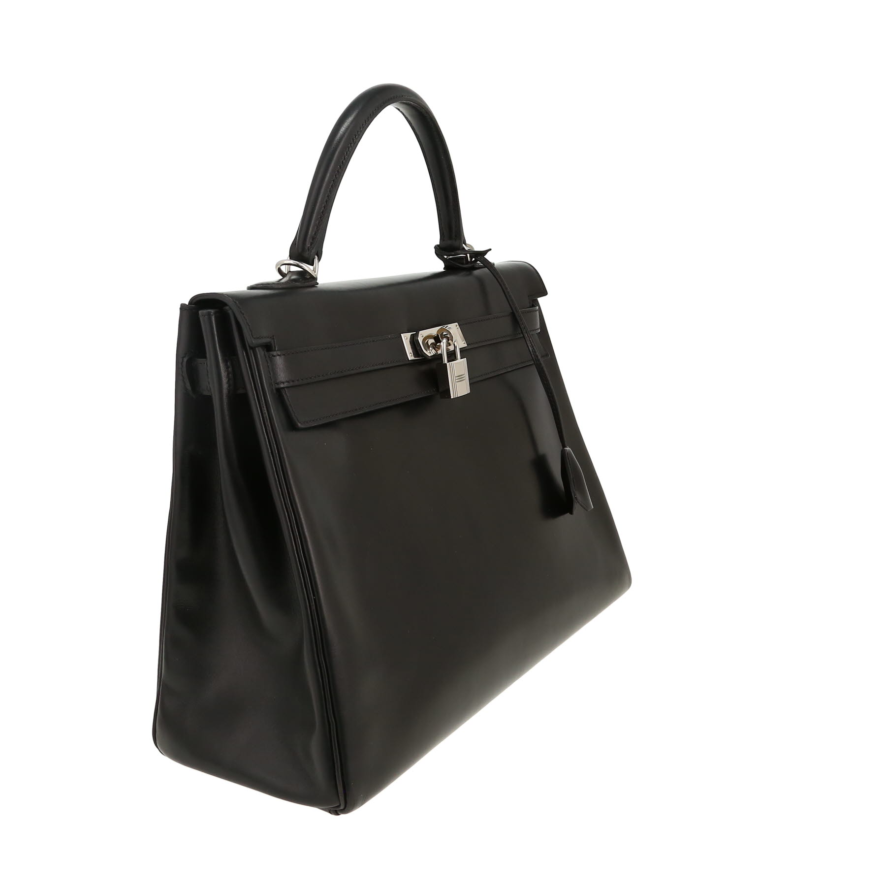 Sac à main Hermès  Kelly 35 cm en cuir box noir