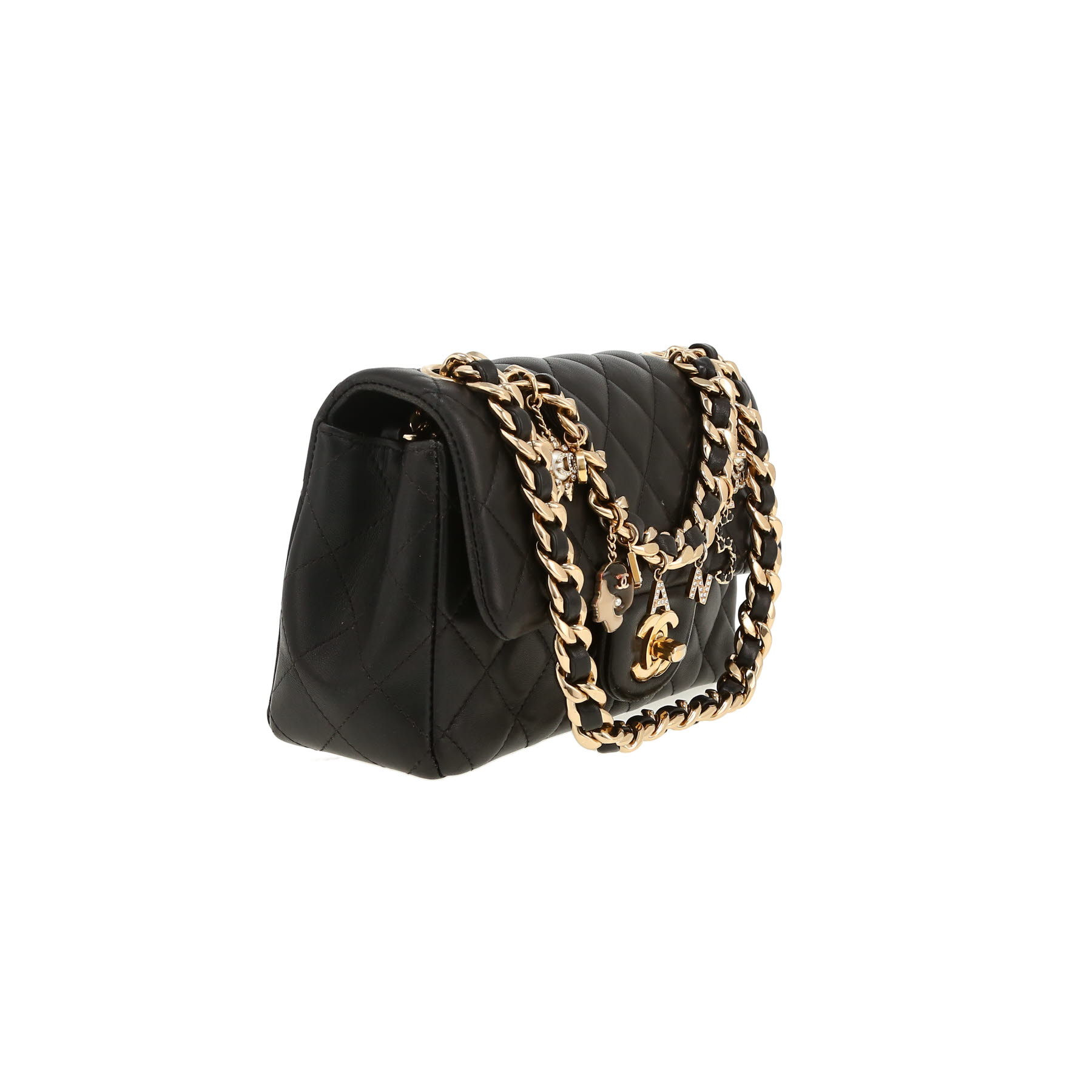 Chanel  Mini Timeless shoulder bag  in black quilted leather