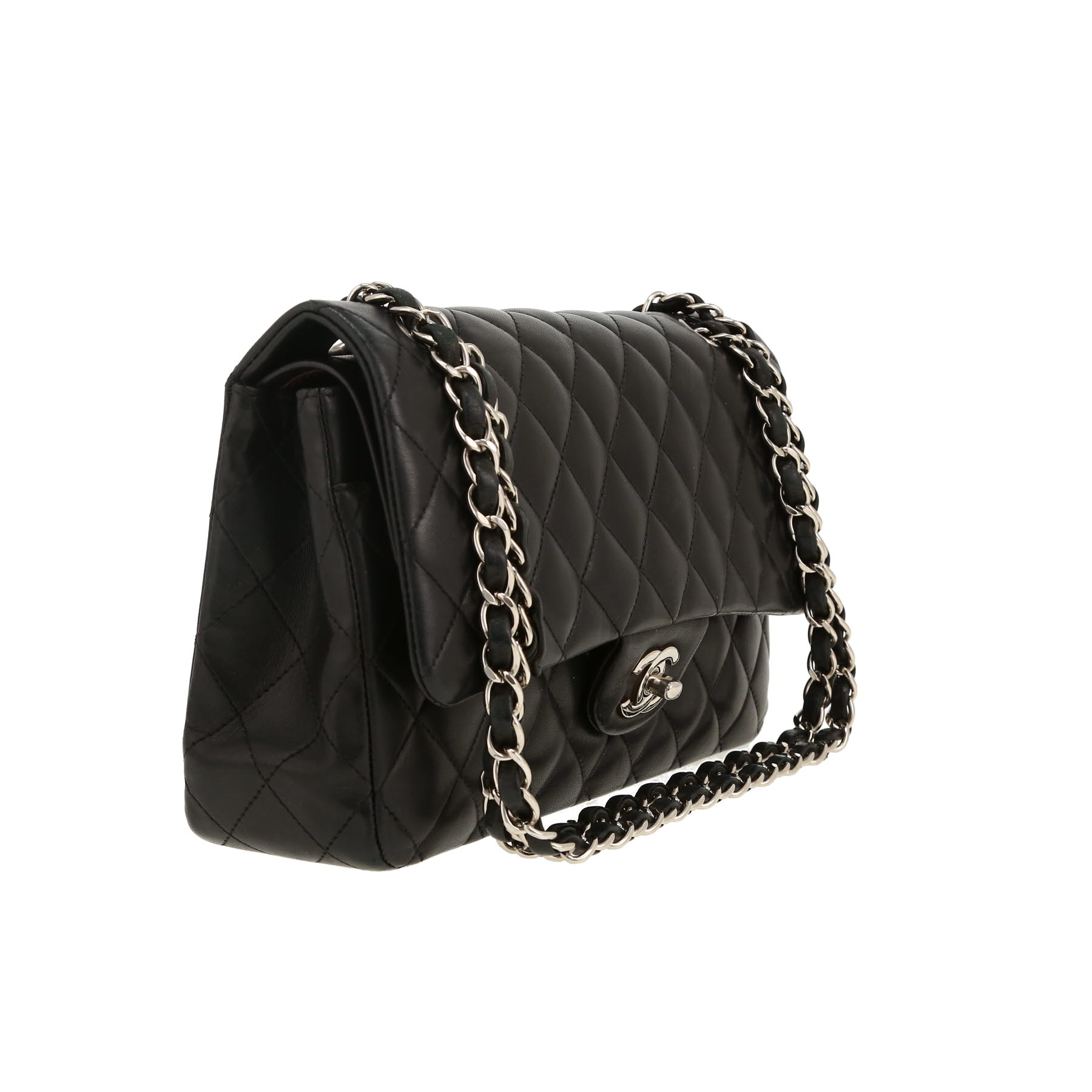 Bolso de mano Chanel  Timeless Classic en cuero acolchado negro