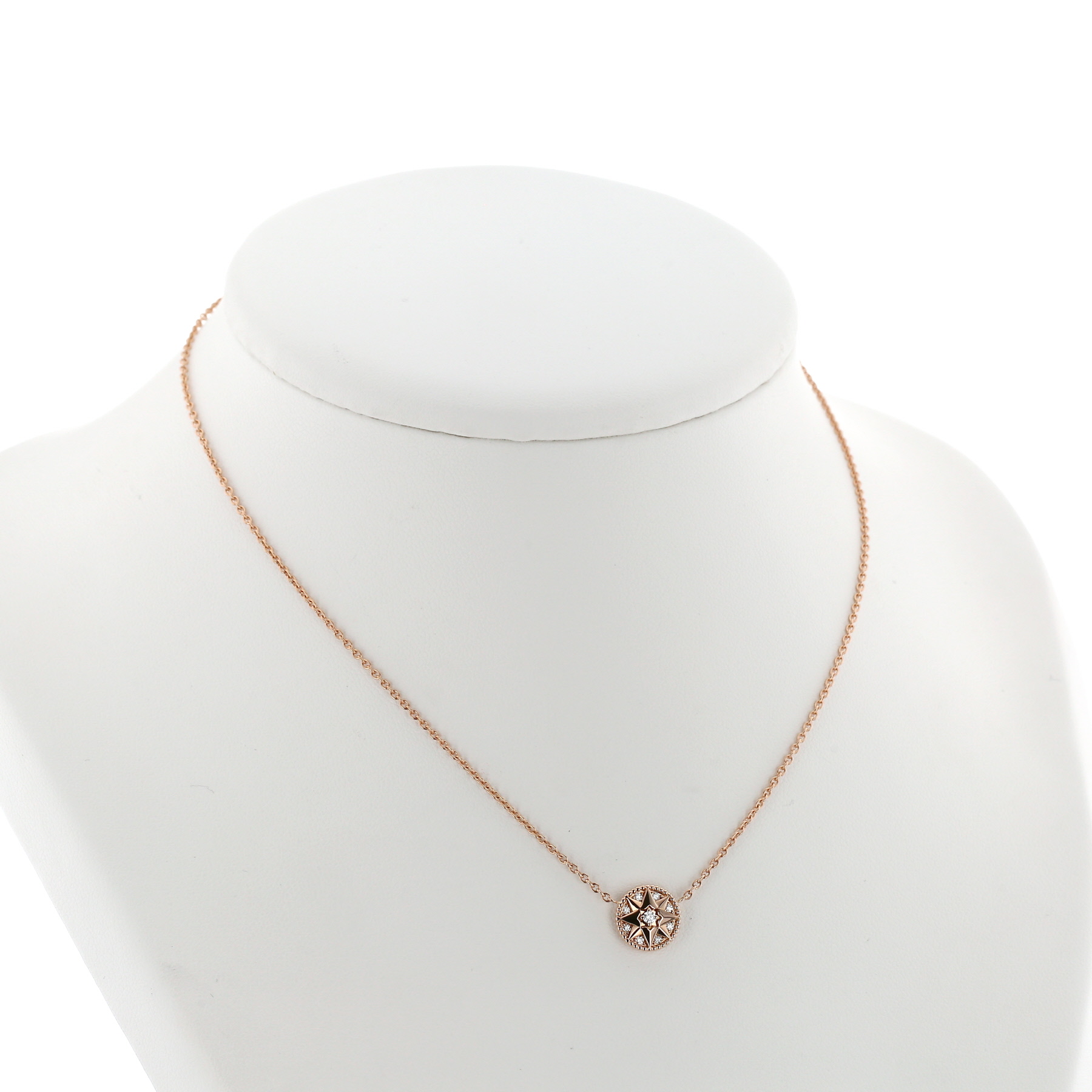 Dior Rose des vents necklace in pink gold and diamonds