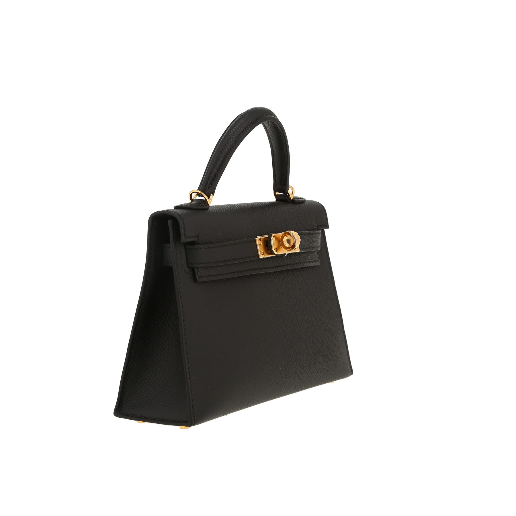 Hermès  Kelly 20 cm shoulder bag  in black epsom leather