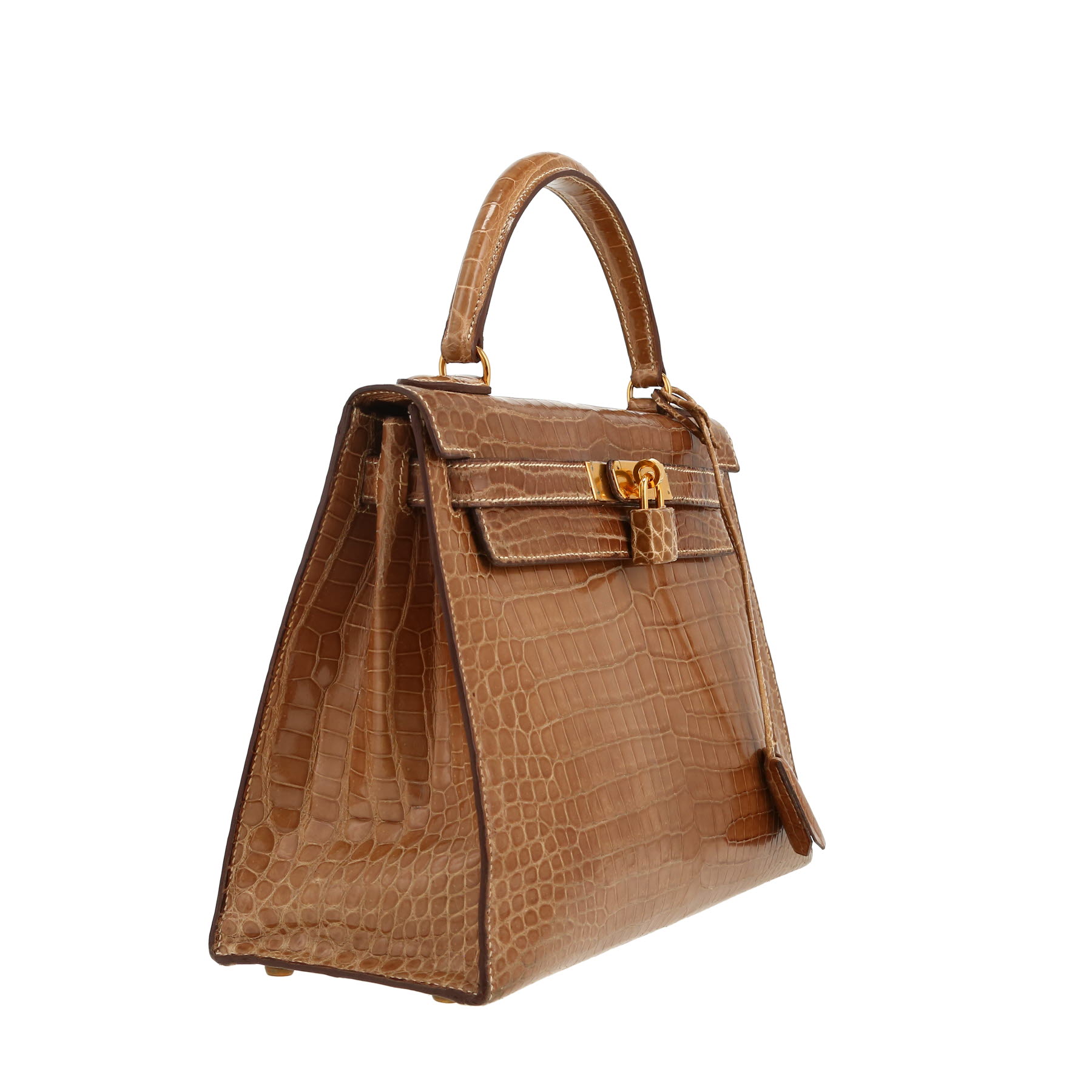 Hermès  Kelly 28 cm handbag  in Beige Ficelle crocodile