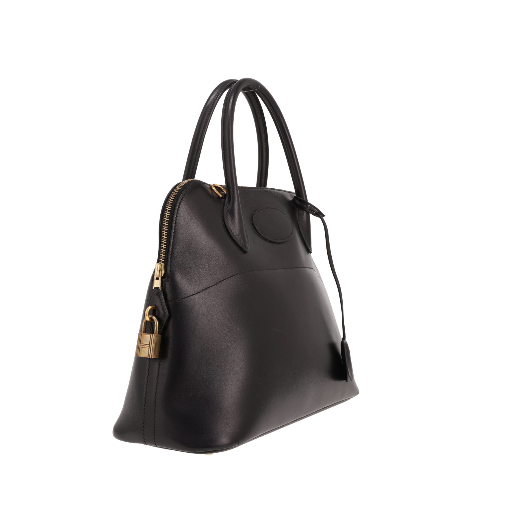 Hermès  Bolide handbag  in black box leather