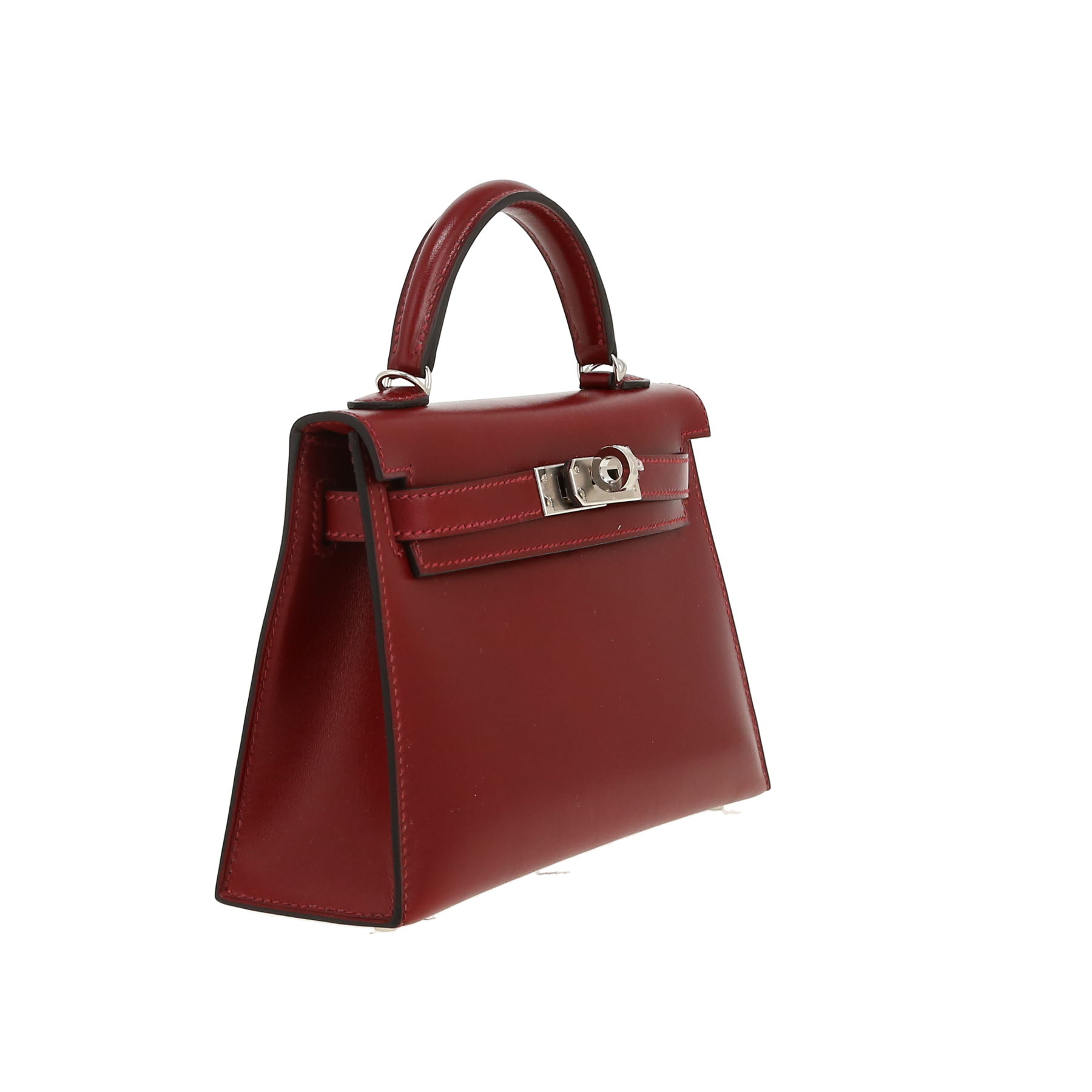 Hermès  Kelly 20 cm shoulder bag  in red H box leather