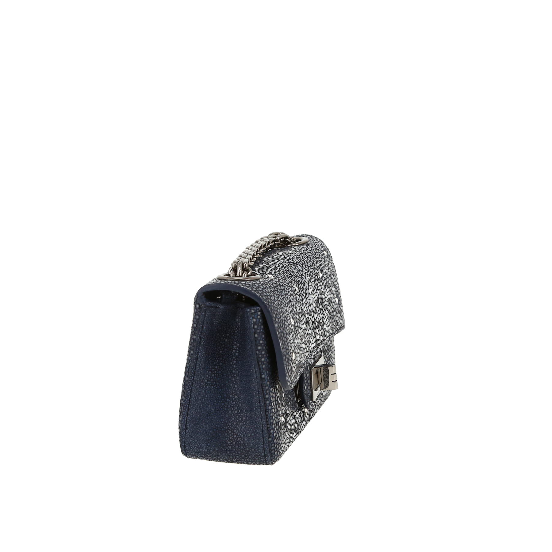 Borsa a tracolla Chanel  Mini 2.55 in galuchat grigia