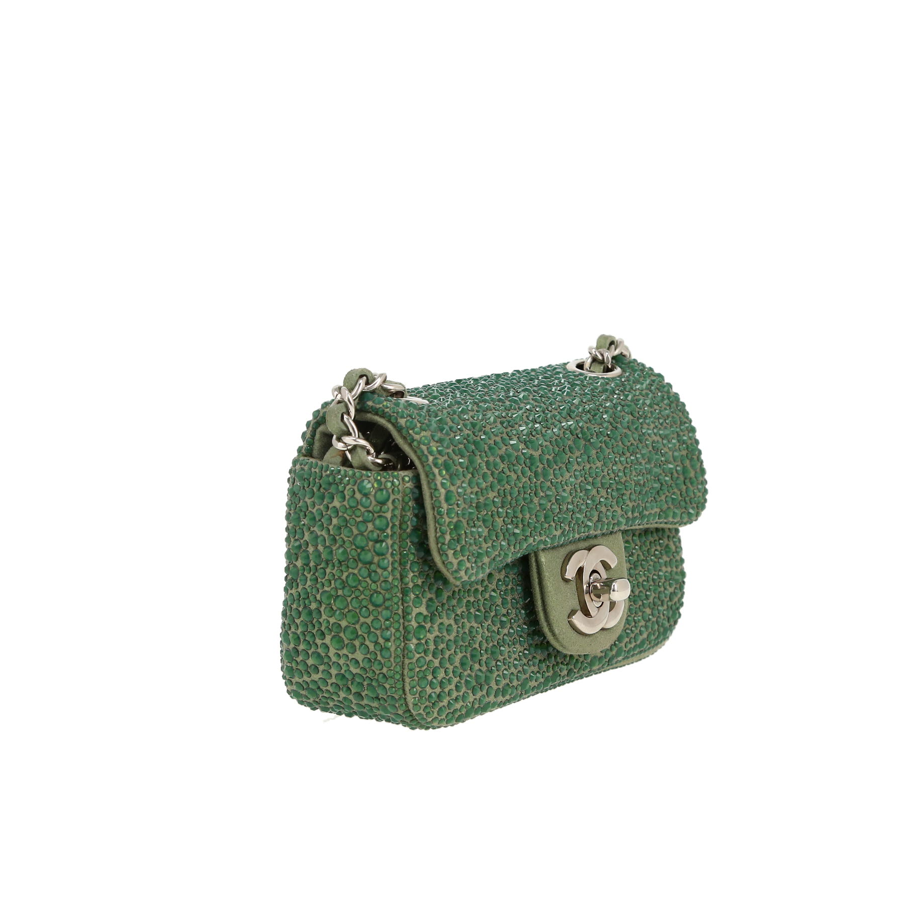 Sac bandoulière Chanel  Timeless Extra Mini en cuir irisé vert