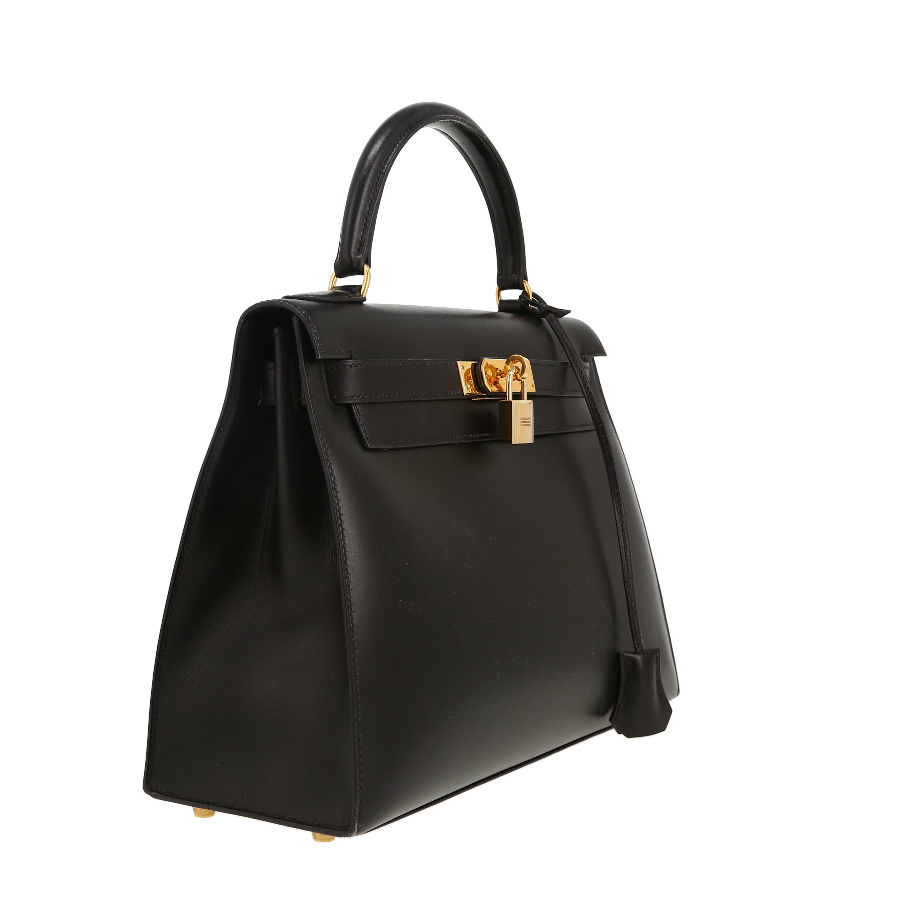 Hermès  Kelly 28 cm handbag  in black box leather