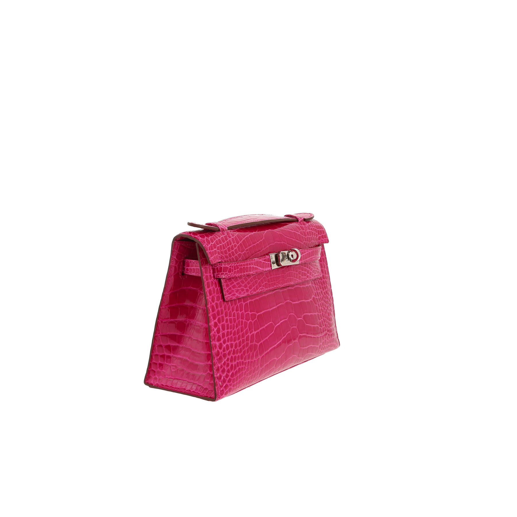 Hermès  Kelly - Clutch pouch  in Rose Sheherazade alligator