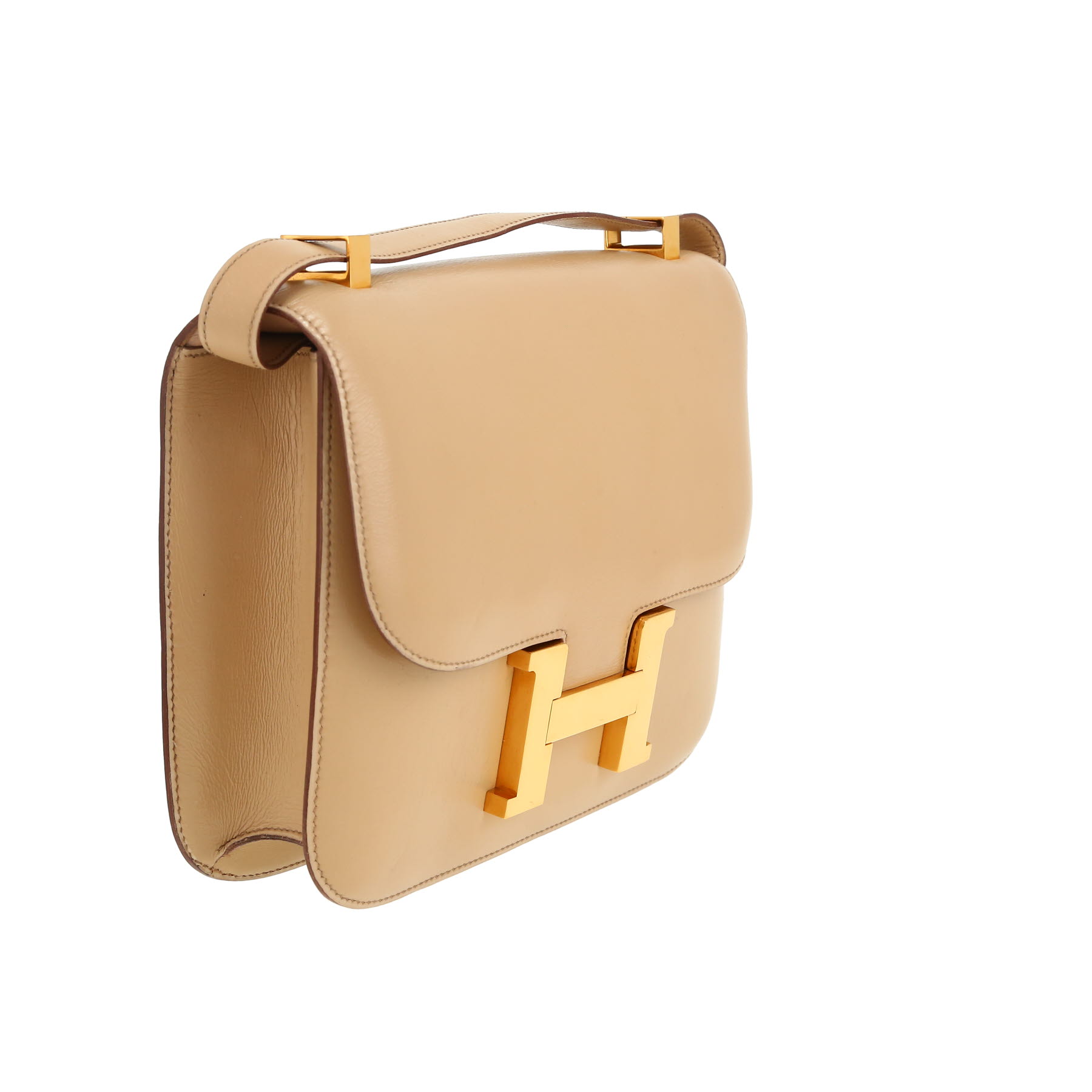 Hermès  Constance handbag  in beige box leather