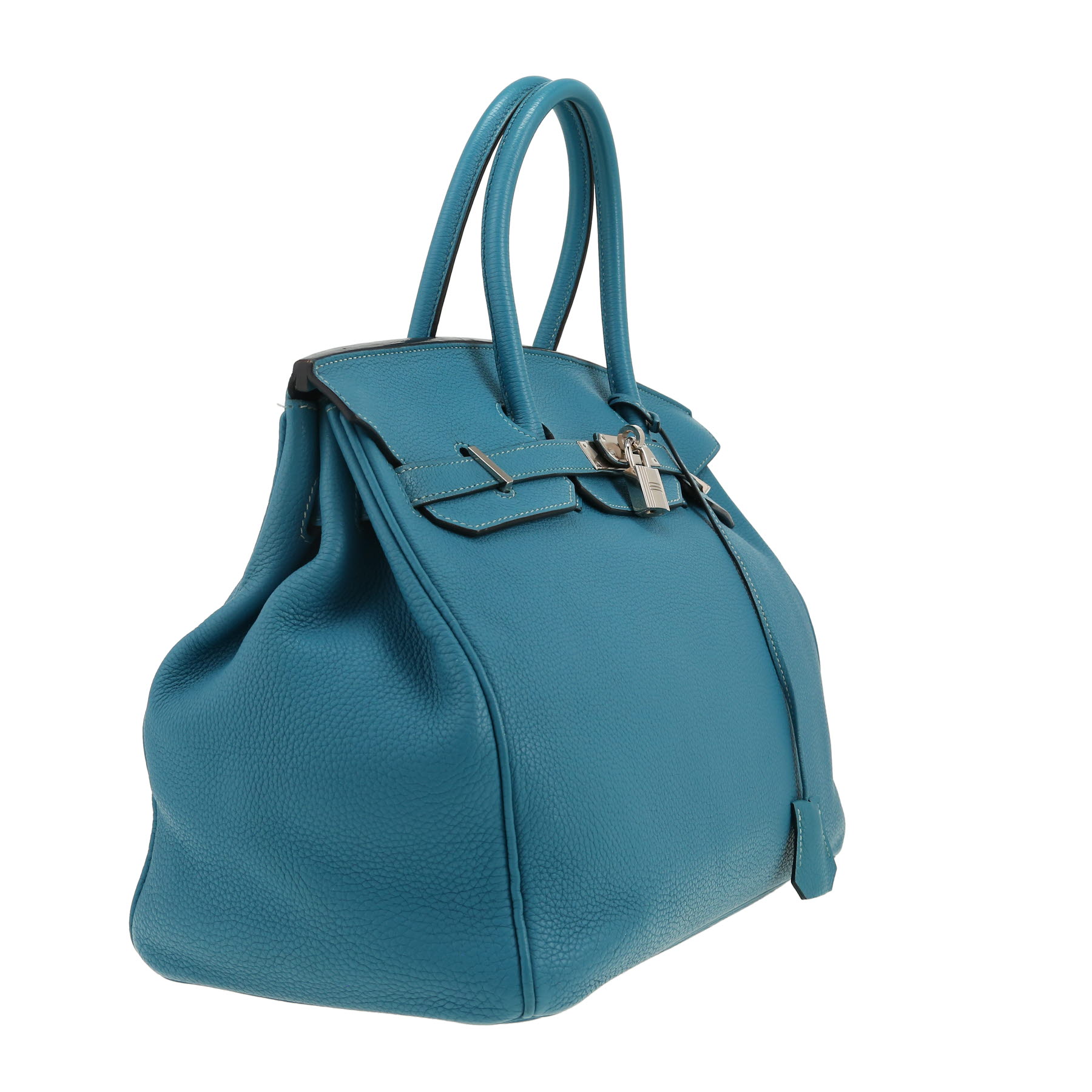 Hermès  Birkin 35 cm handbag  in blue jean togo leather