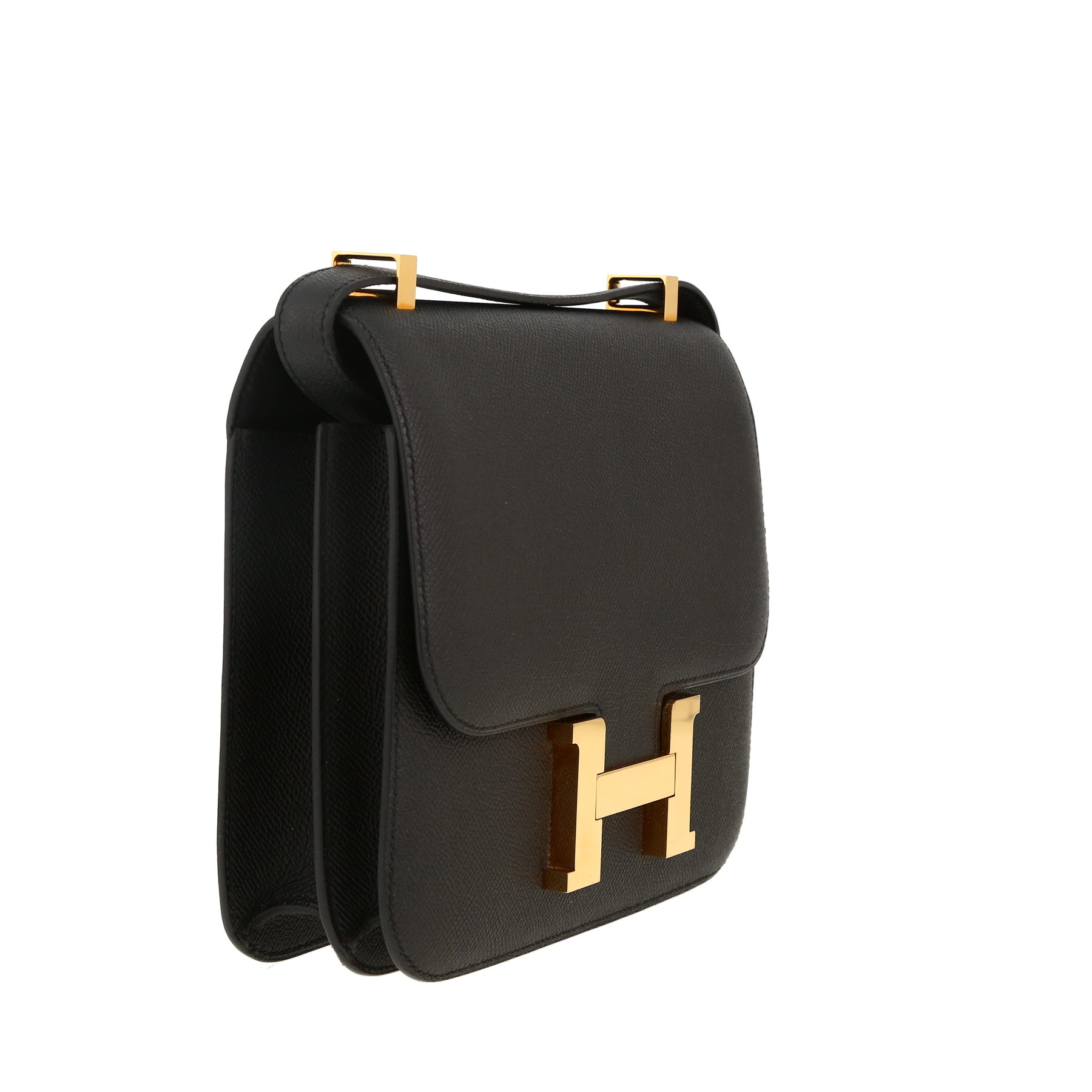 Sac à main Hermès  Constance en cuir epsom noir