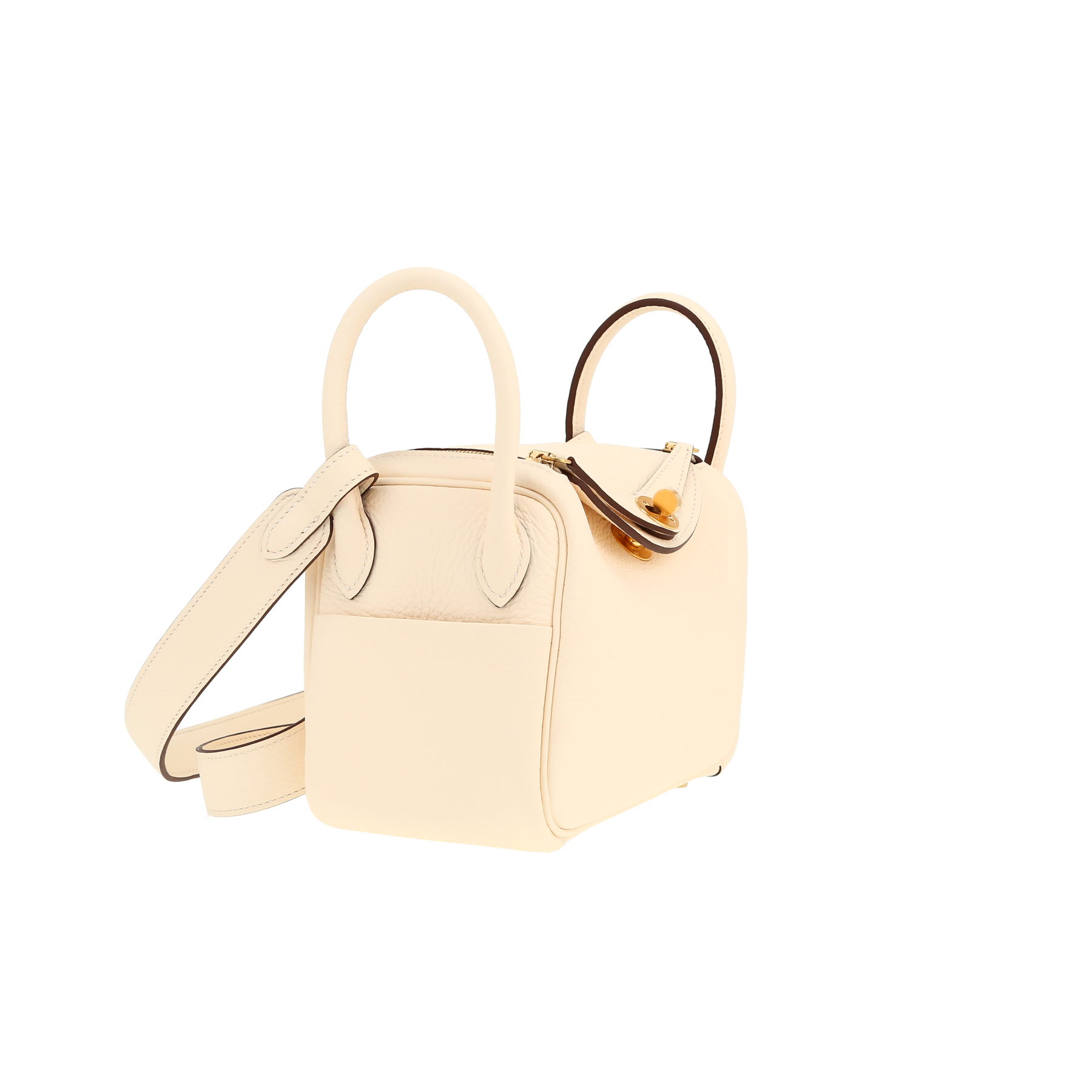 Sac bandoulière Hermès  Lindy mini  en cuir togo Nata