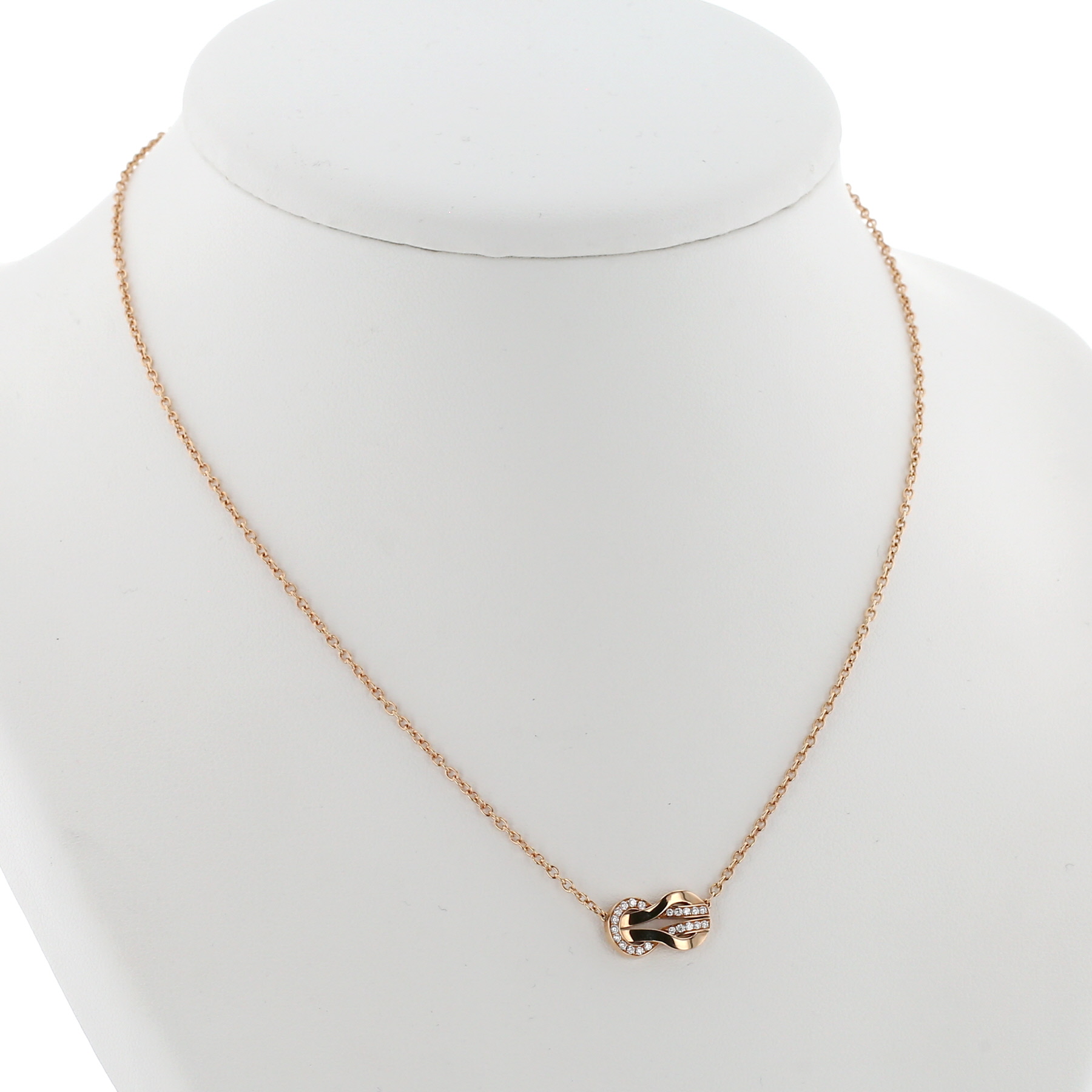 Collier Fred Chance Infinie moyen modèle en or rose et diamants
