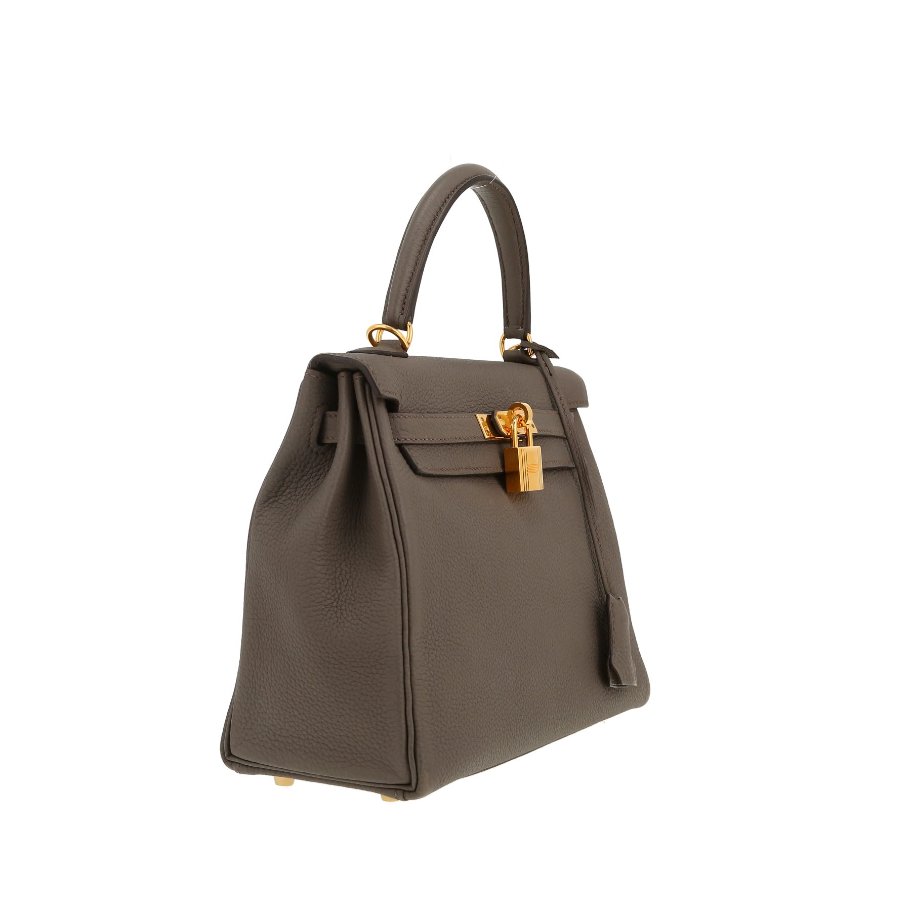Hermès  Kelly 25 cm handbag  in grey togo leather