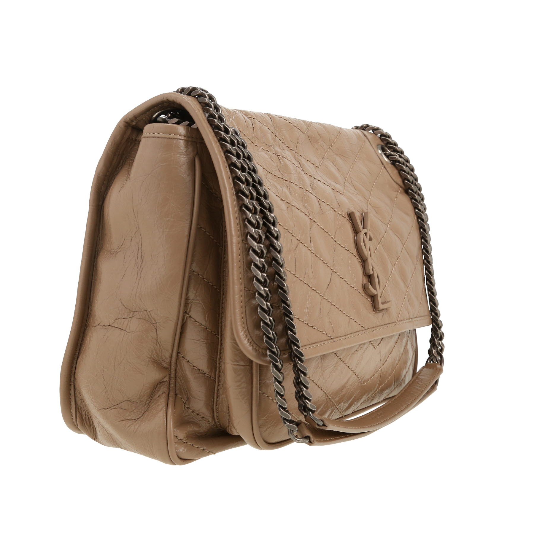 Saint Laurent  Niki large model  shoulder bag  in taupe leather