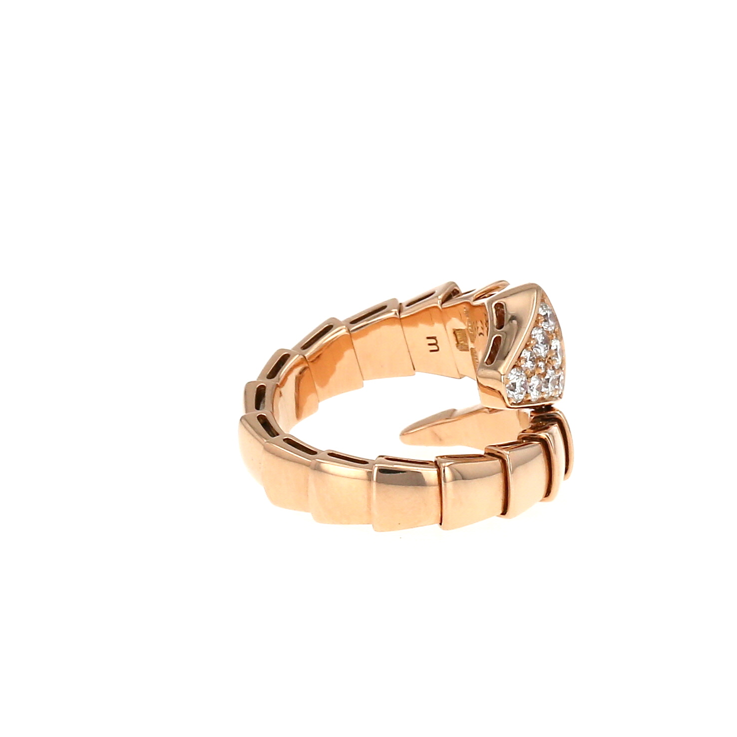 Anello Bulgari Serpenti Viper in oro rosa e diamanti