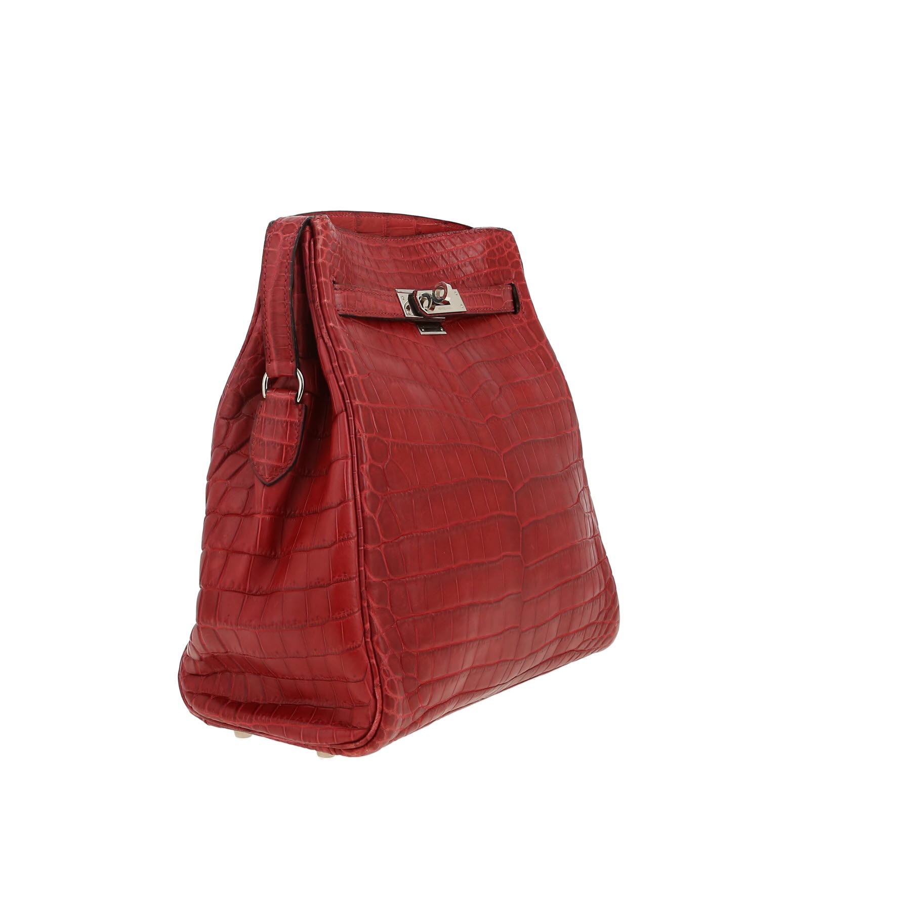 Borsa Hermès  Kelly Sport in coccodrillo niloticus rosa lampone