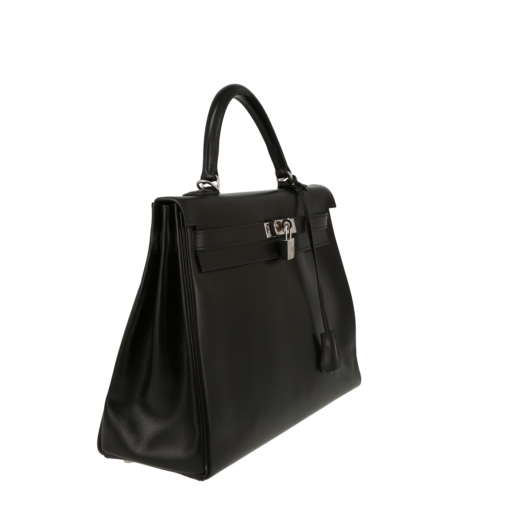 Hermès  Kelly 35 cm handbag  in black box leather