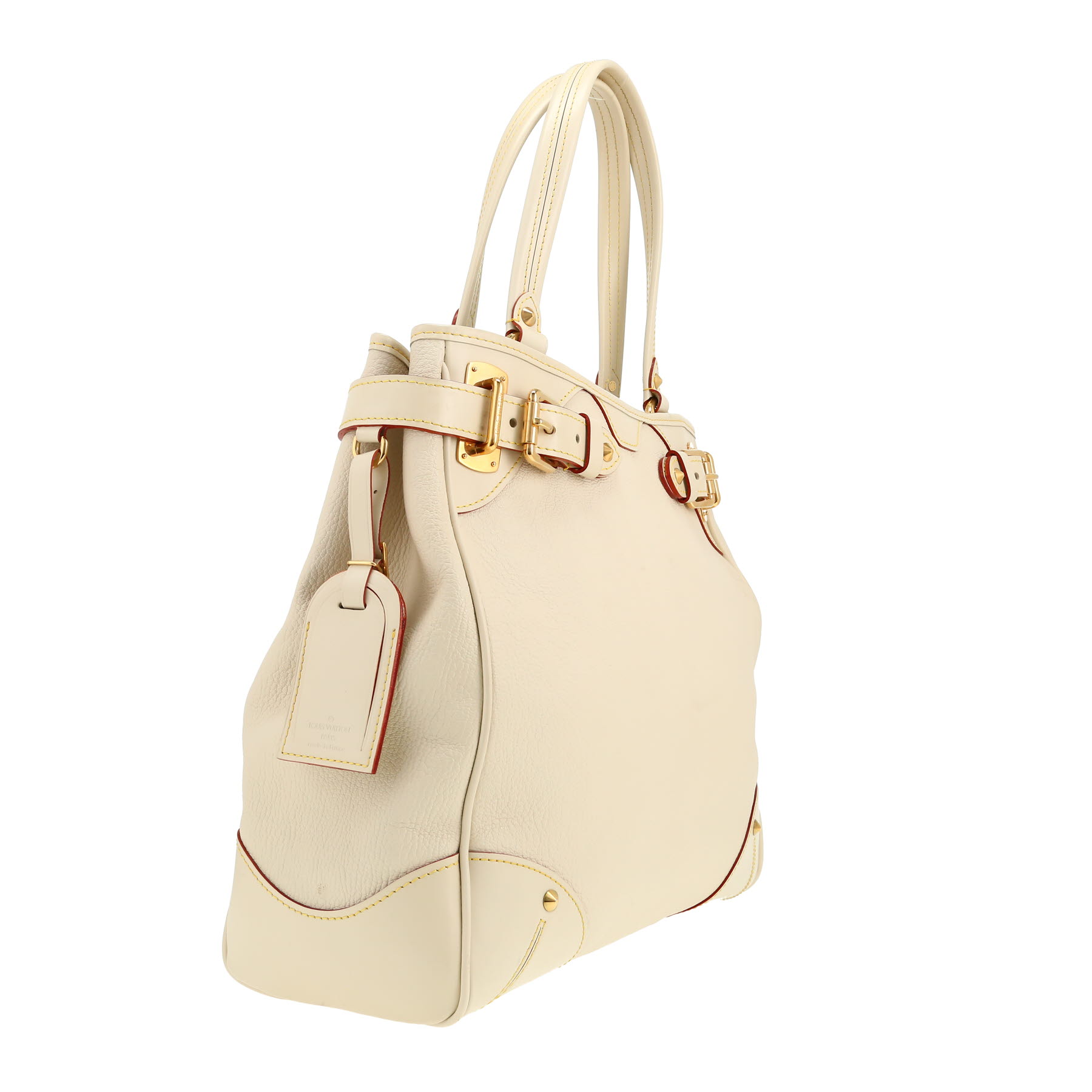 Louis Vuitton  Suhali Majesty handbag  in white leather