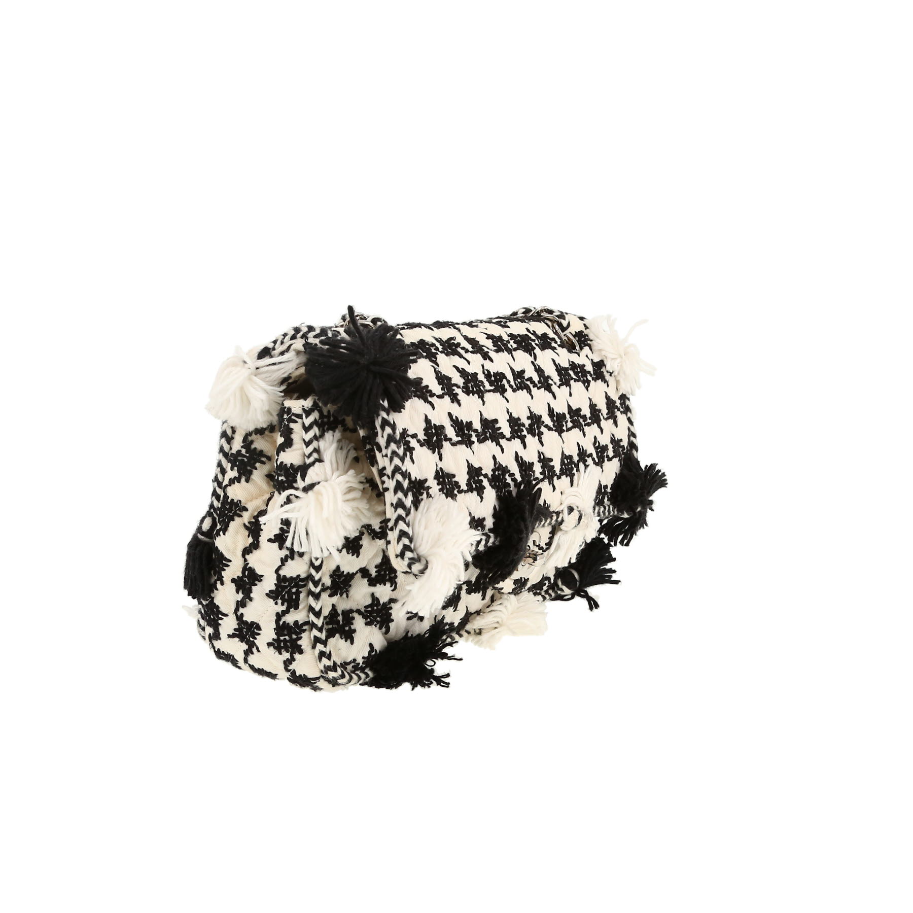 Chanel  Timeless Classic handbag  in black and white tweed