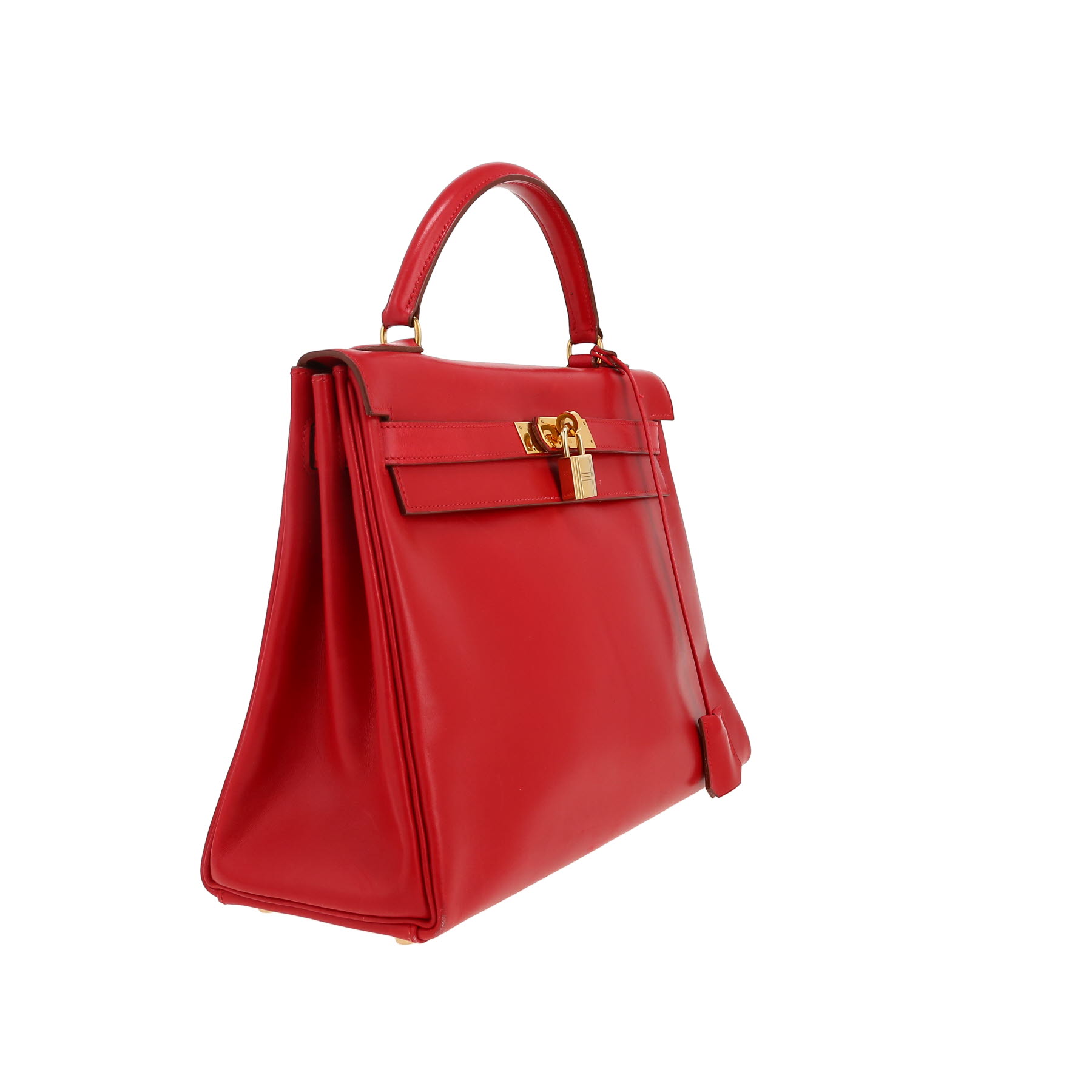 Hermès  Kelly 32 cm handbag  in red Vif box leather