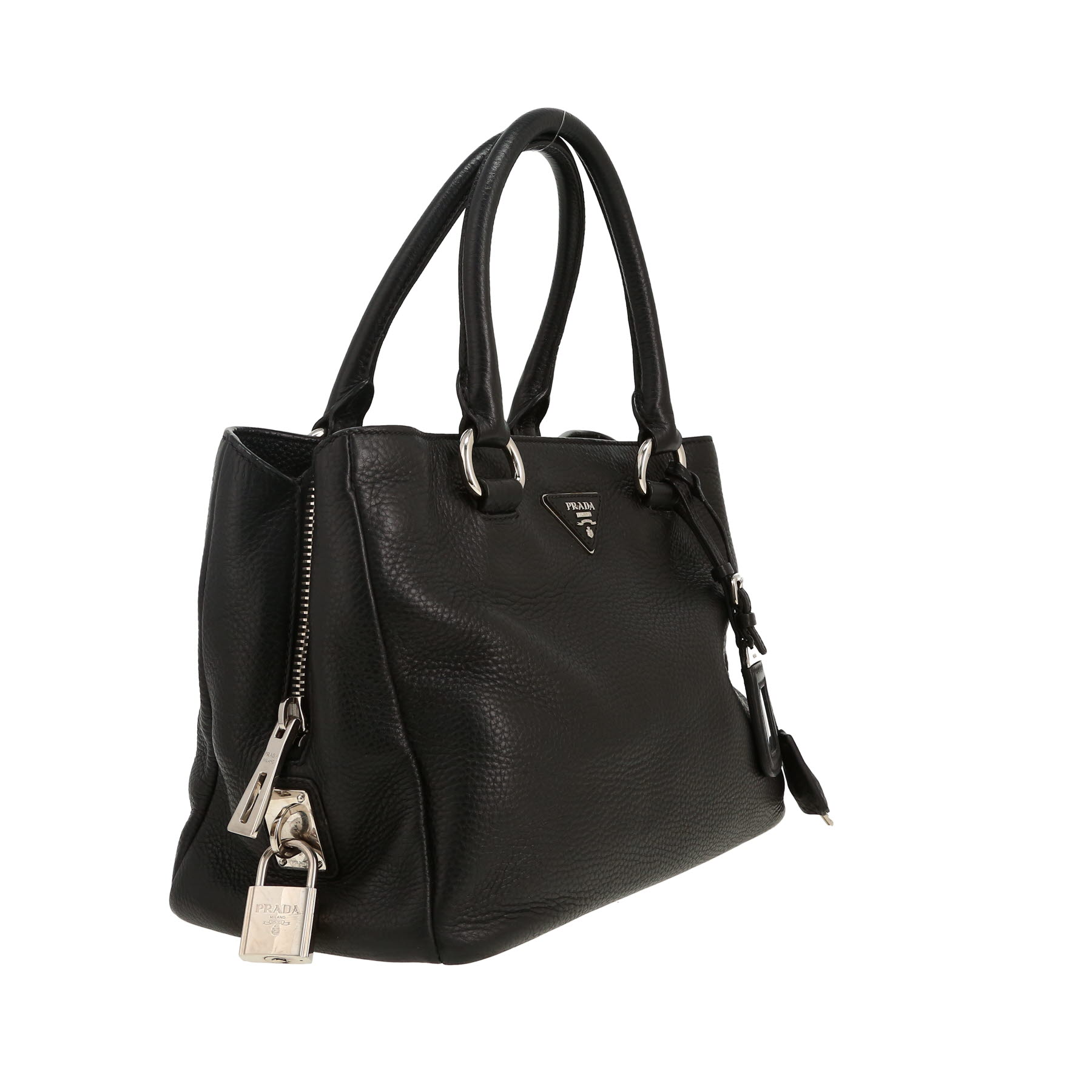 Bolso bandolera Prada  Vitello en cuero granulado negro