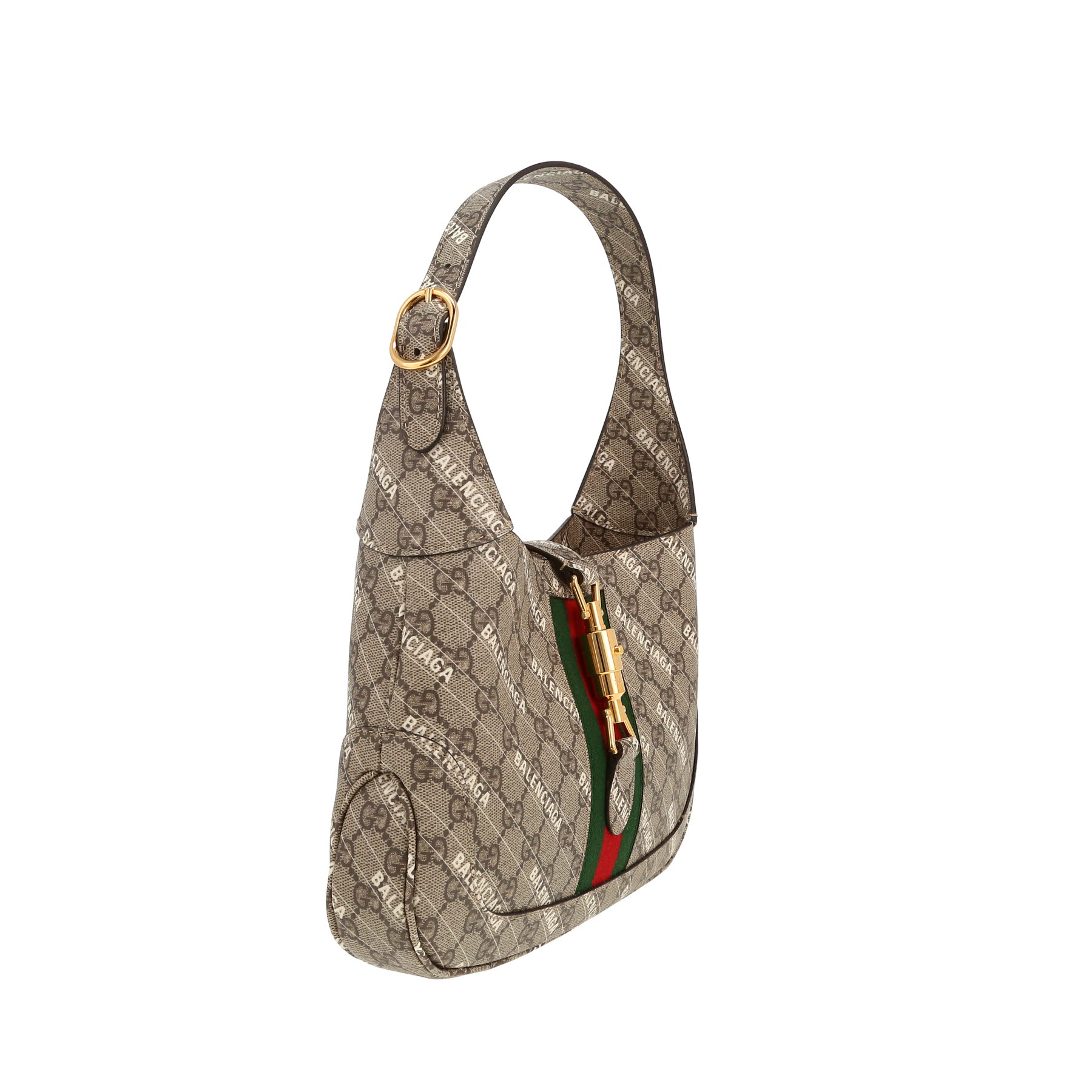 Gucci  Jackie shoulder bag  in beige logo canvas  and bicolor canvas