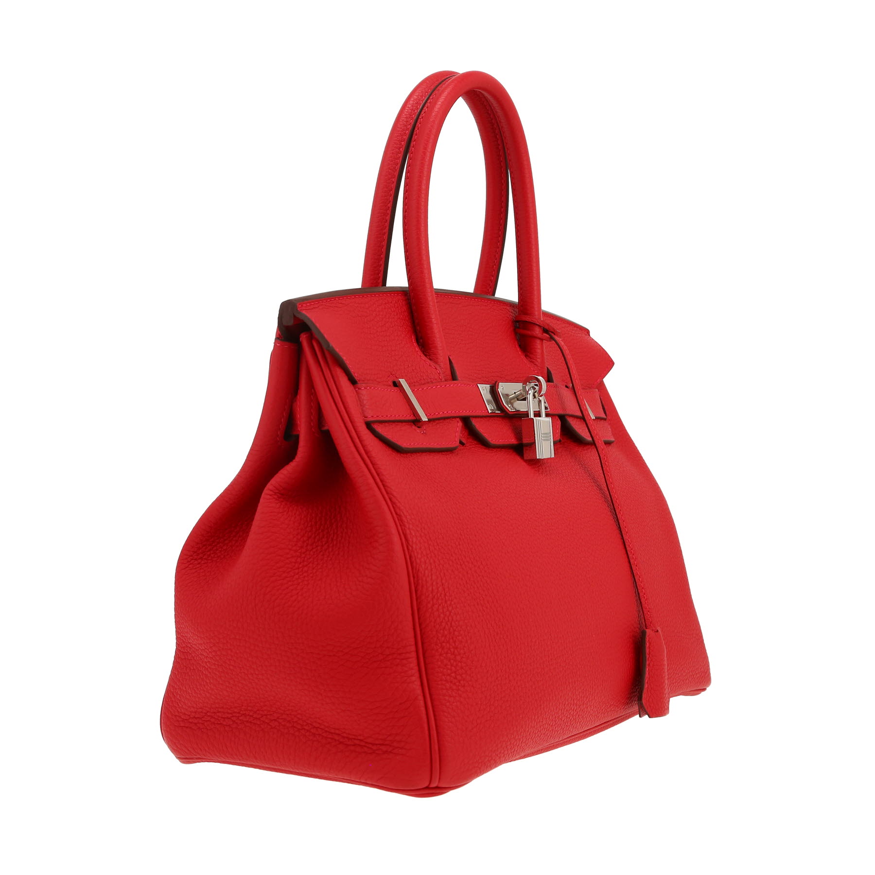 Hermès  Birkin 30 cm handbag  in red Vermillon togo leather