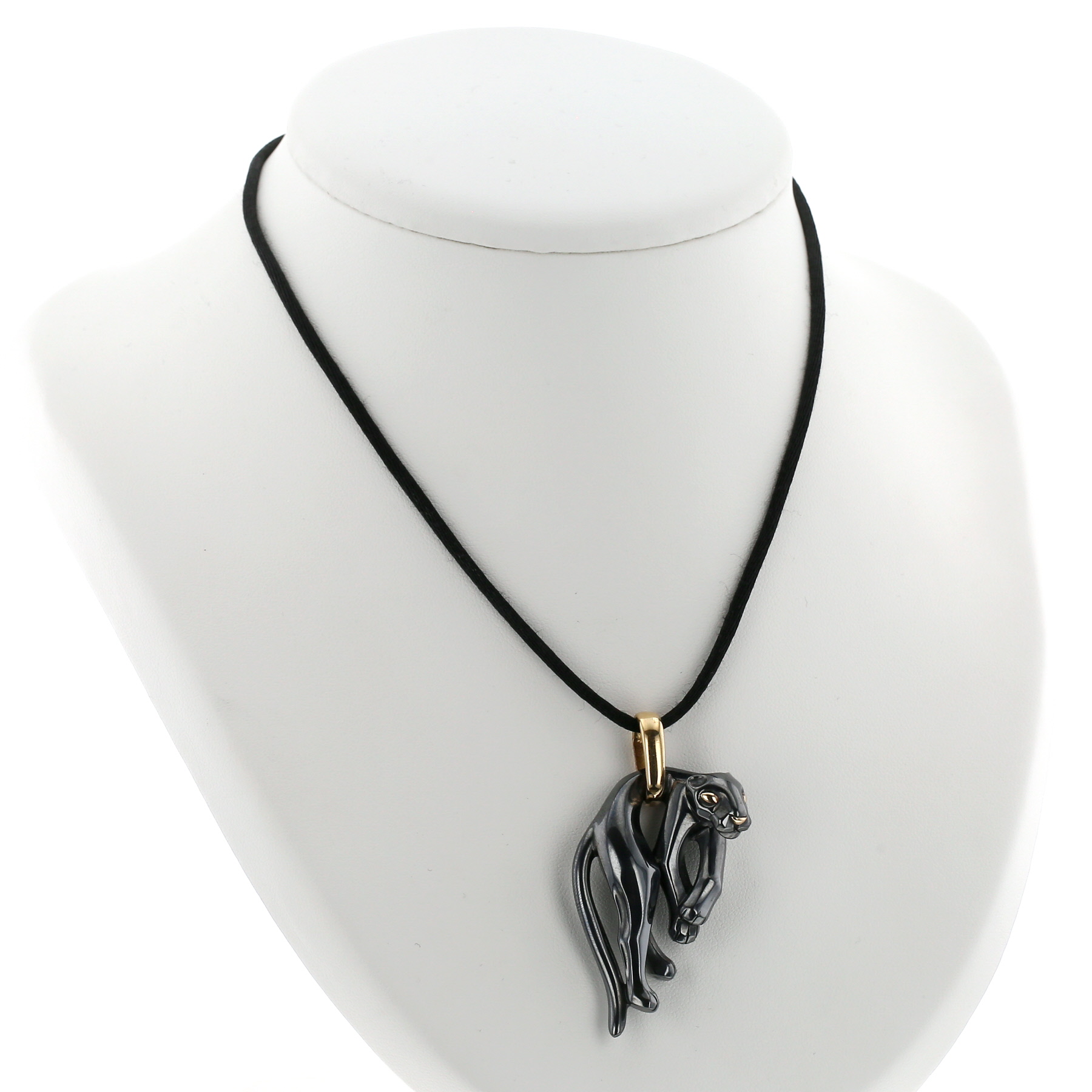 Pendentif Cartier Panthère Molle en or jaune et argent